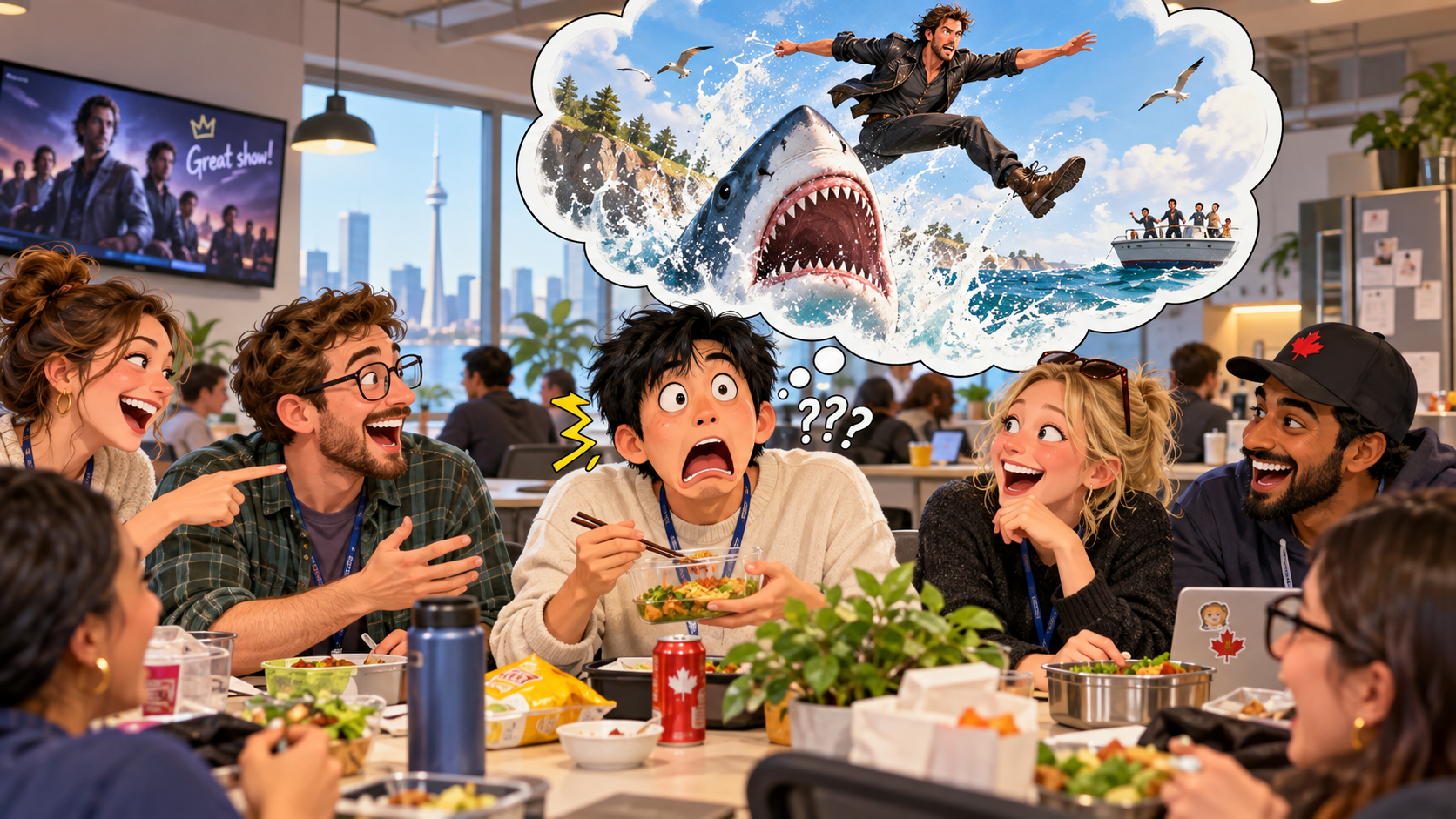 美剧学英语：jump the shark - 加拿大办公室午休，同事说这部剧“jumped the shark”，我以为漏看了鲨鱼那一集