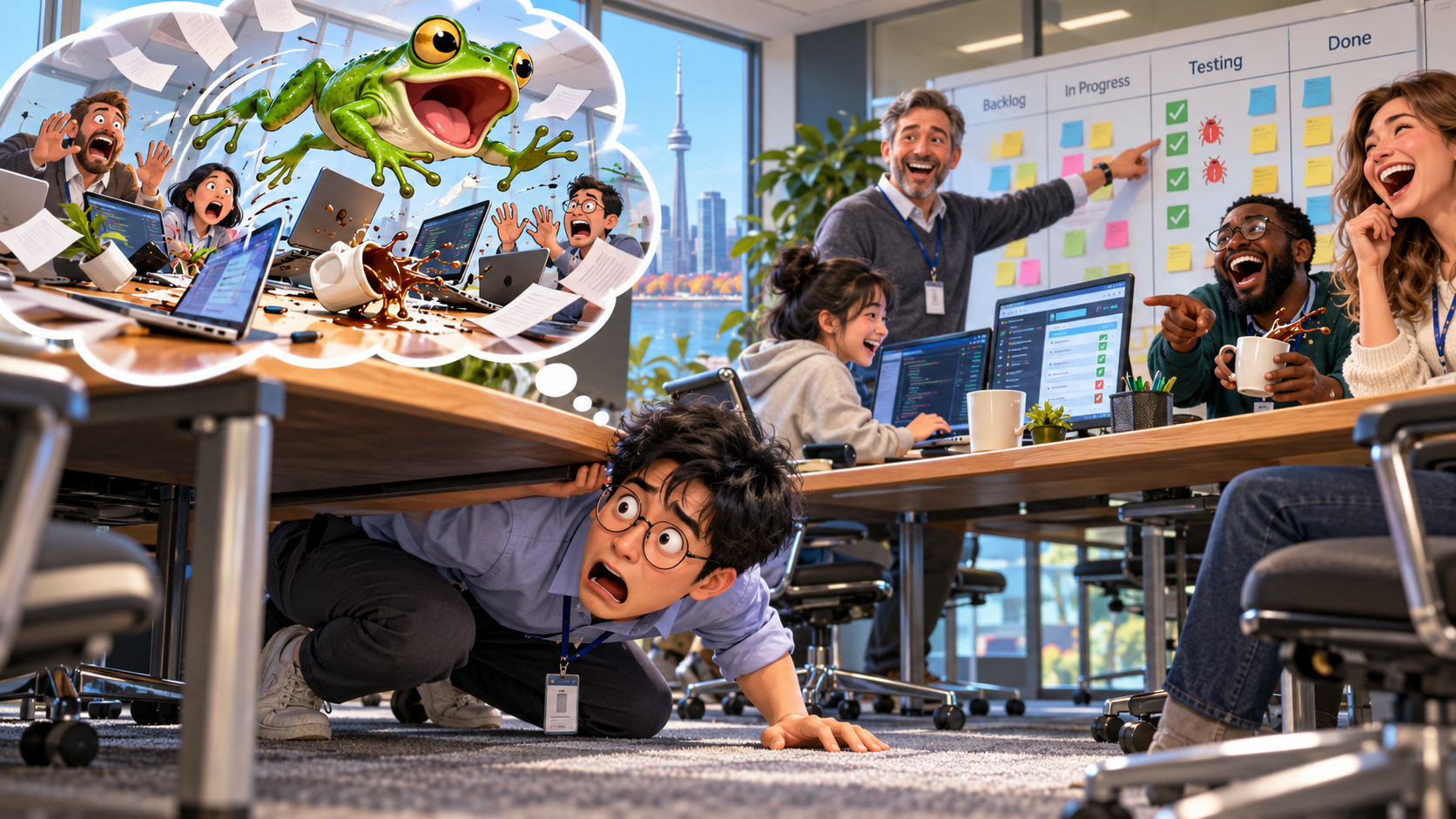 美剧说英语:jumping frog - 加拿大办公室开会,同事说“jumping frog”,我差点问他青蛙在哪儿……