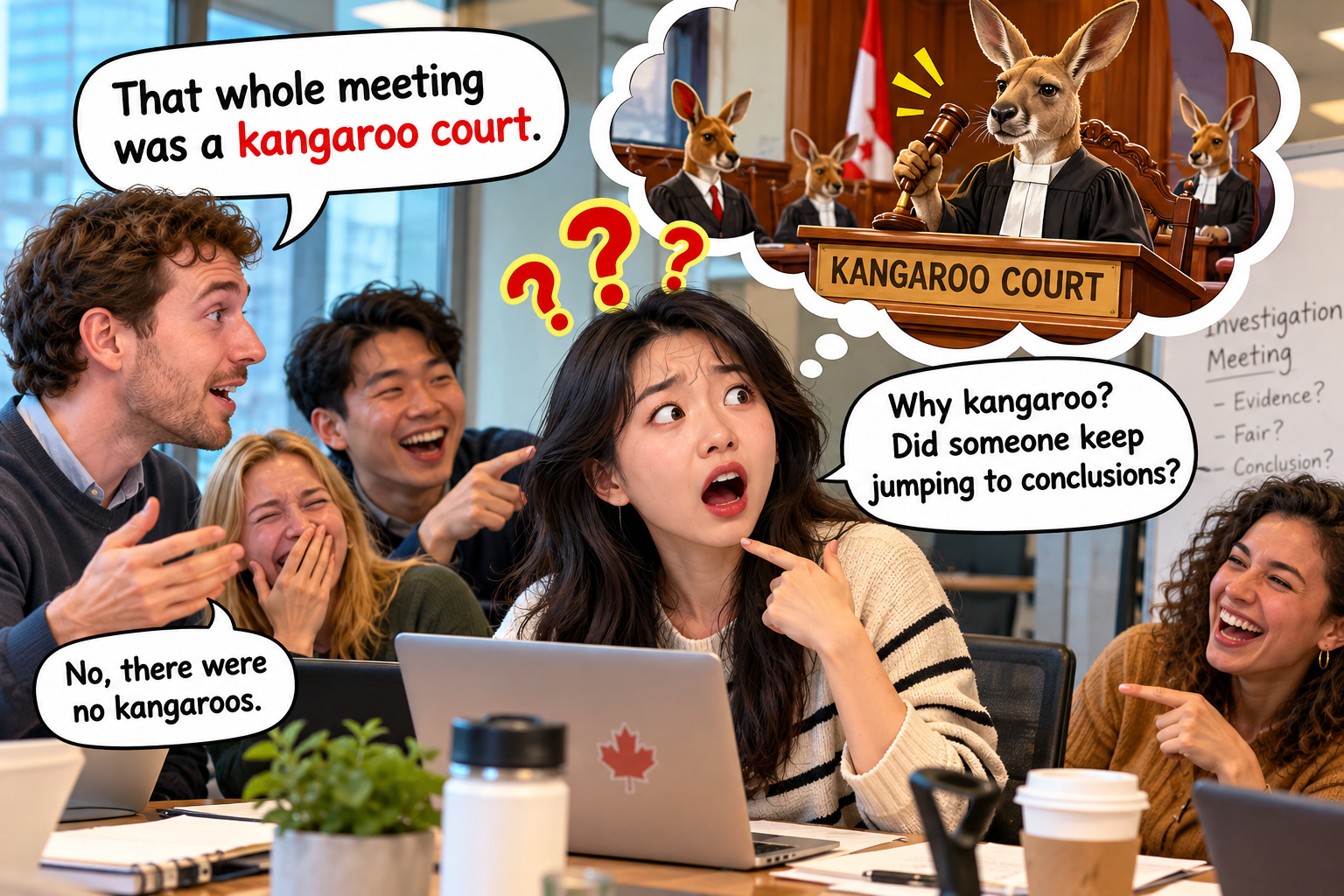 美剧说英语:kangaroo court - 加拿大同事说这是“kangaroo court”,我还真以为跟袋鼠有关