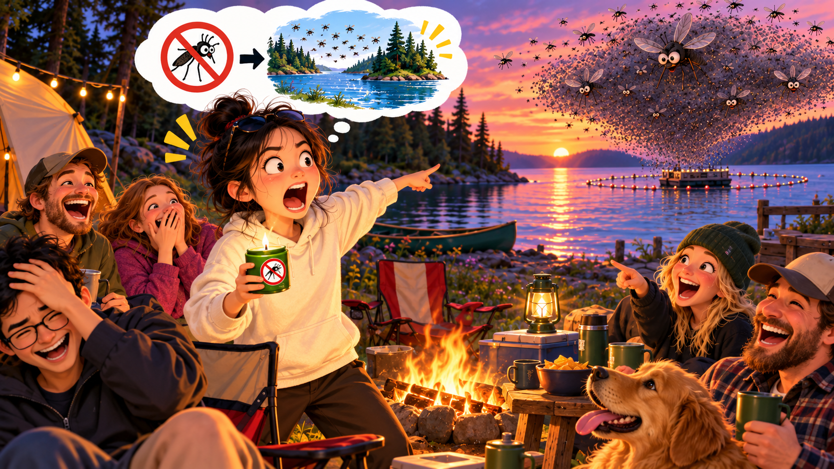 美剧学英语:keep at bay - 加拿大湖边露营,同事说 keep mosquitoes at bay,我真跑去找那个“bay”了……