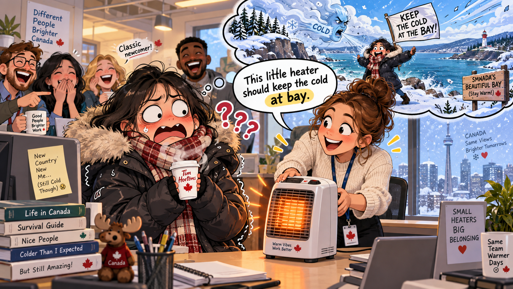 美剧学英语:keep at bay - 加拿大办公室同事说 keep the cold at bay,我认真问:哪个海湾?