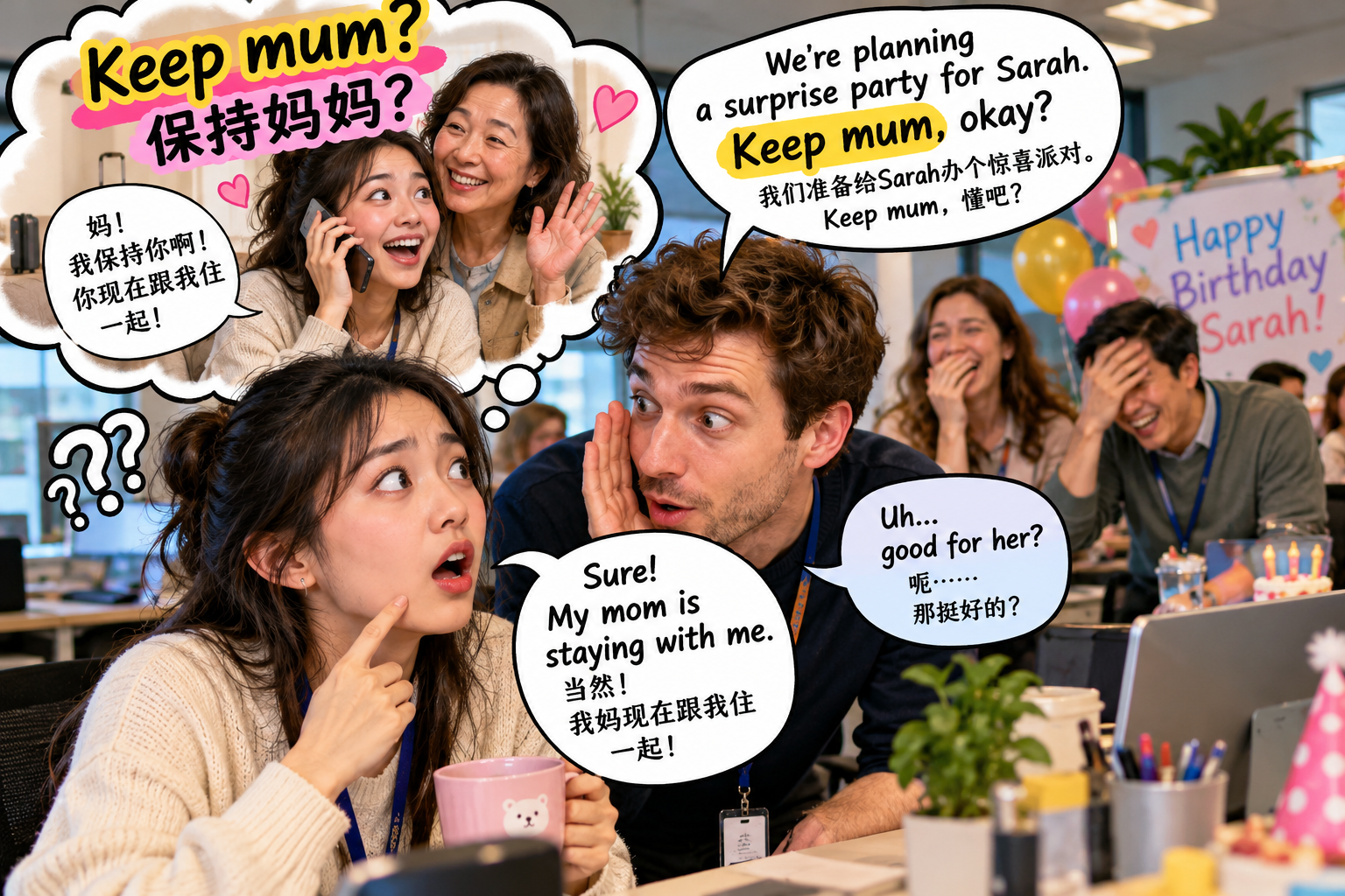 美剧说英语:keep mum - 加拿大办公室同事让我“keep mum”,我差点给我妈打电话……