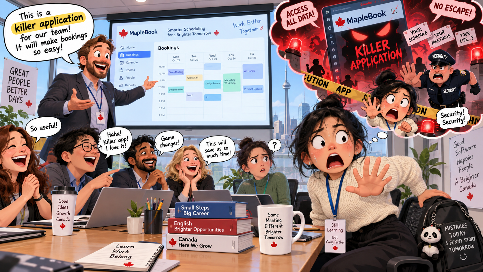 美剧学英语:killer application - 加拿大办公室开软件演示,同事说“killer application”,我差点以为要叫保安……