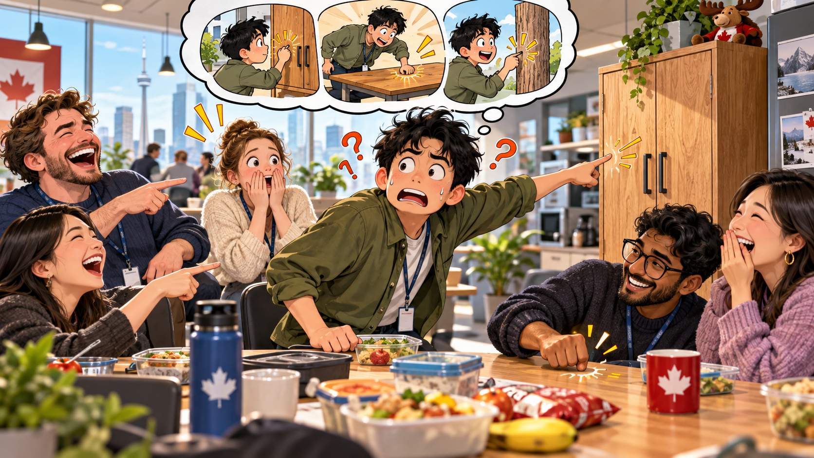 美剧学英语：knock on wood - 加拿大办公室里，同事说“knock on wood”，我真的开始找木头敲……