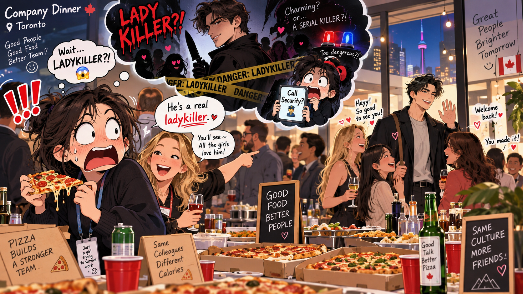 美剧学英语：ladykiller - 加拿大公司聚餐，同事指着帅哥说“ladykiller”，我差点想报警
