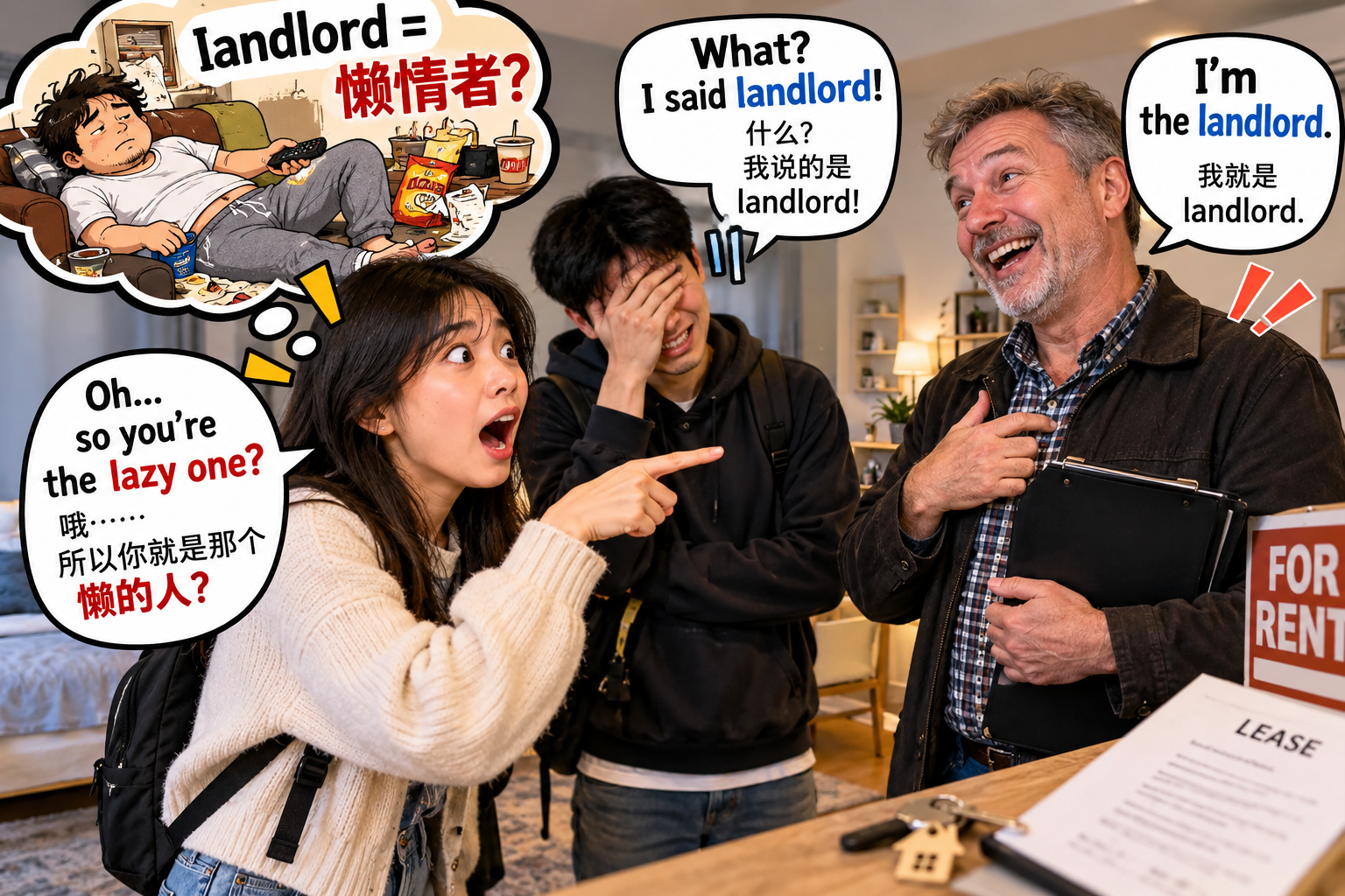 美剧学英语：Lan-duo-er - 加拿大租房看房时，我把“landlord”听成了“懒惰者”……