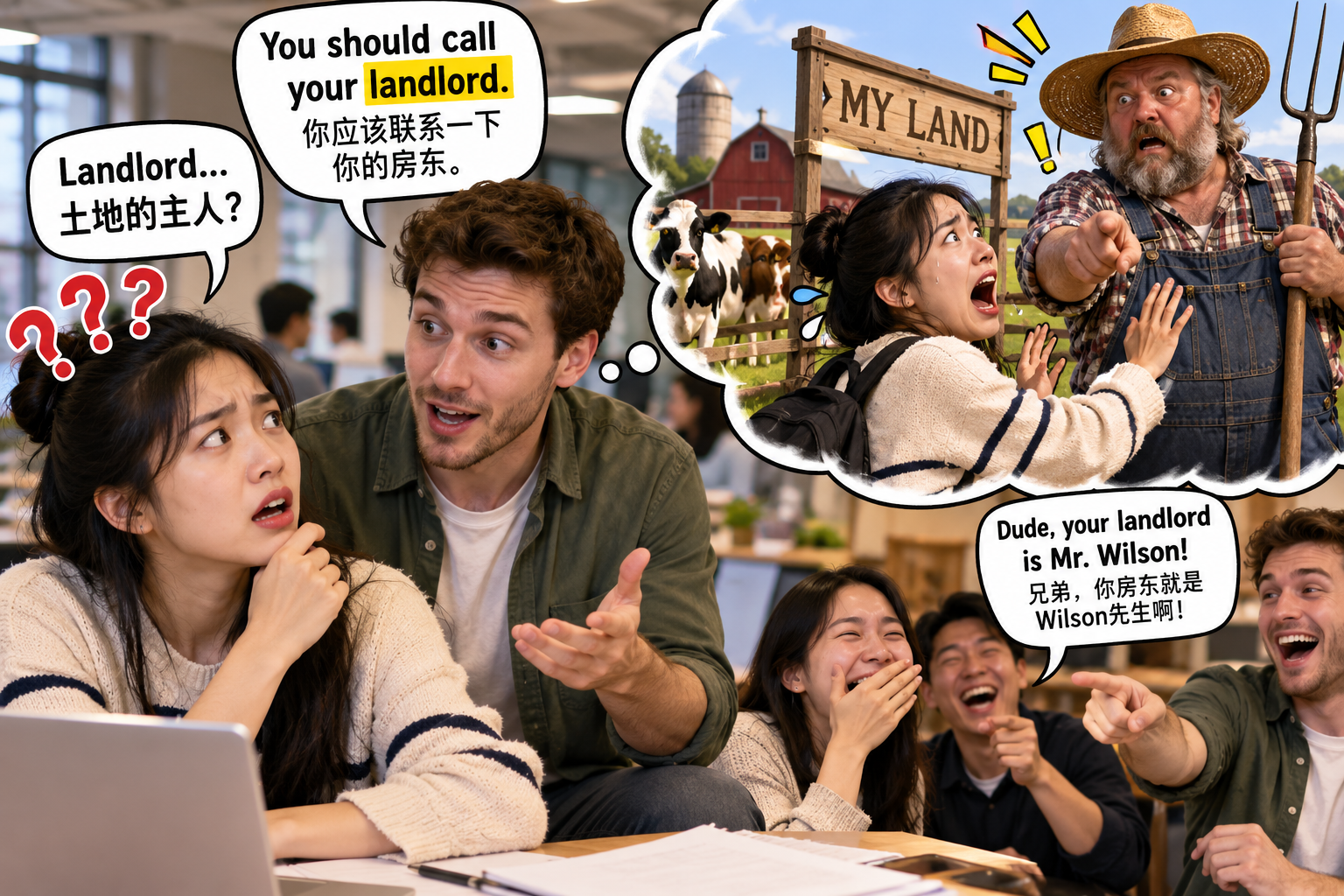 美剧说英语：landlord - 加拿大租房，同事让我找landlord，我差点跑去敲隔壁农场主的门……