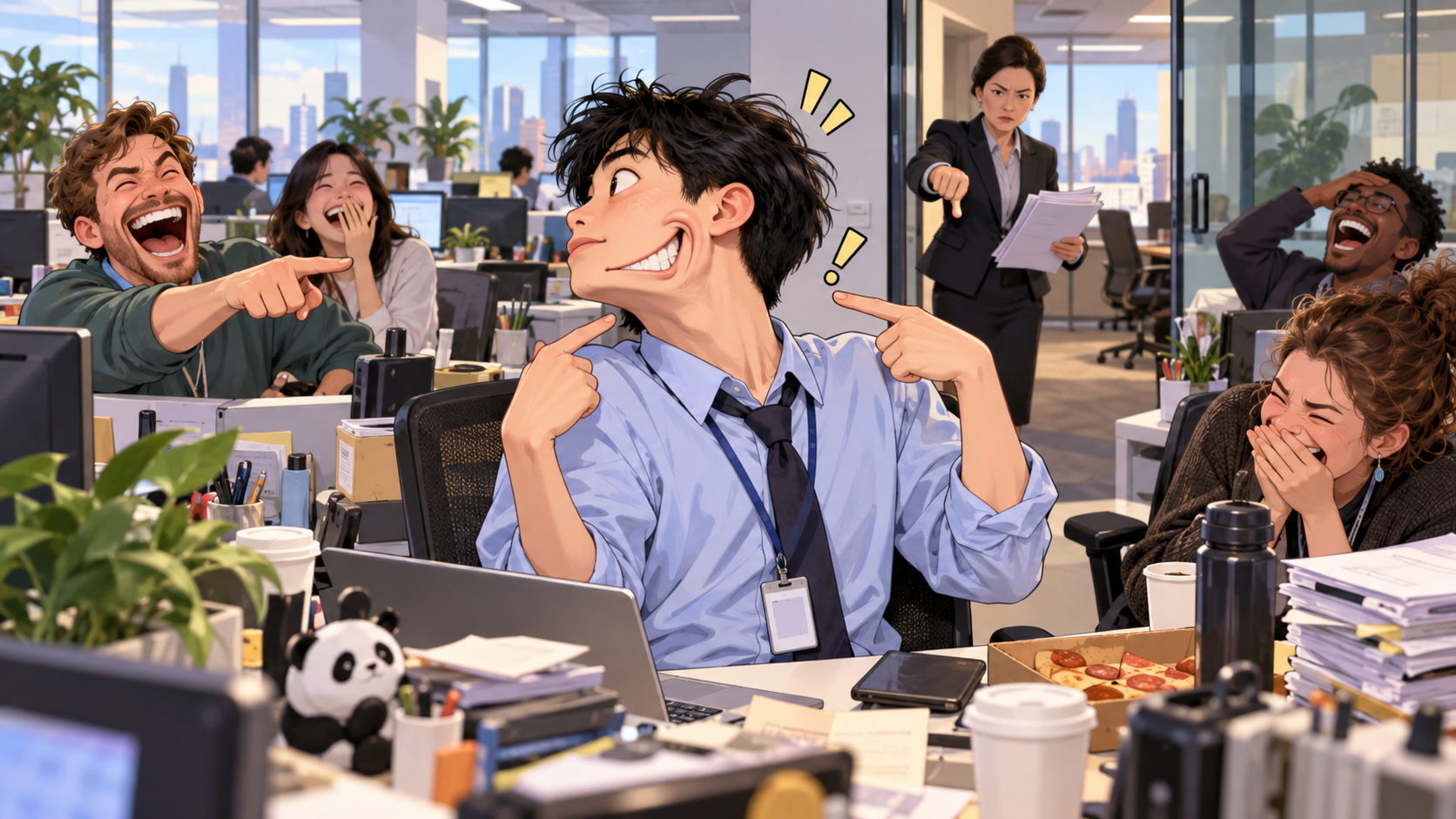 美剧学英语:laugh on the other side of one's face - 加拿大办公室同事说“在脸的另一边笑”,我真的把头转过去了……