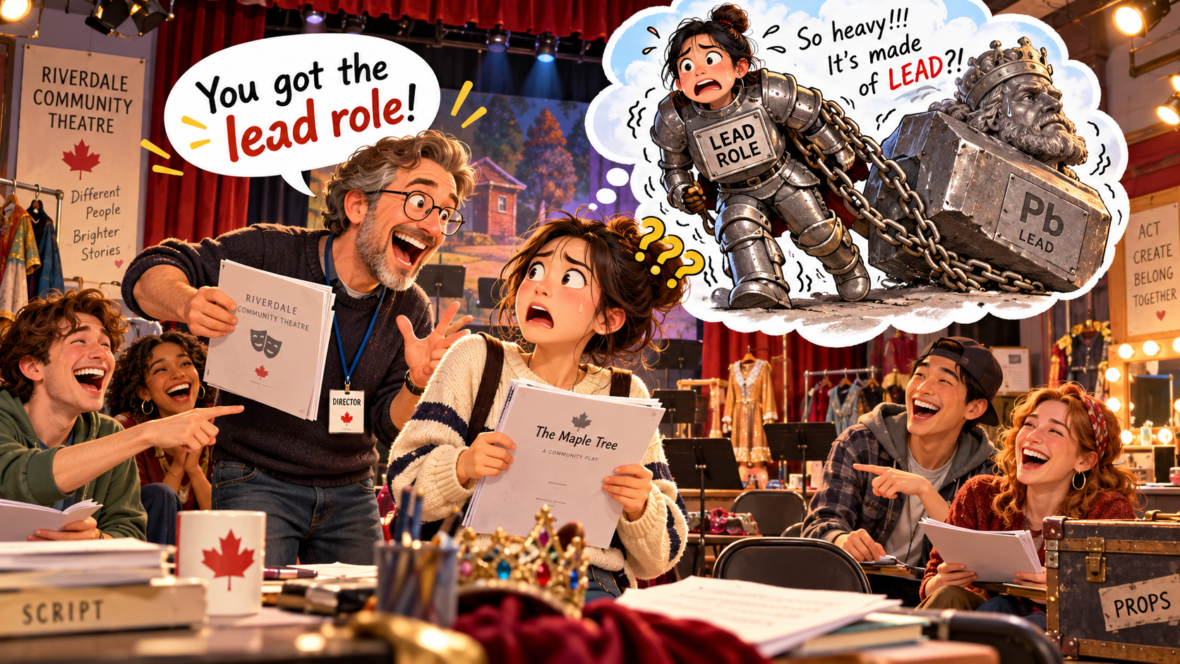 美剧说英语:lead role - 加拿大社区剧团说我拿到“lead role”,我第一反应:为什么是铅做的角色?