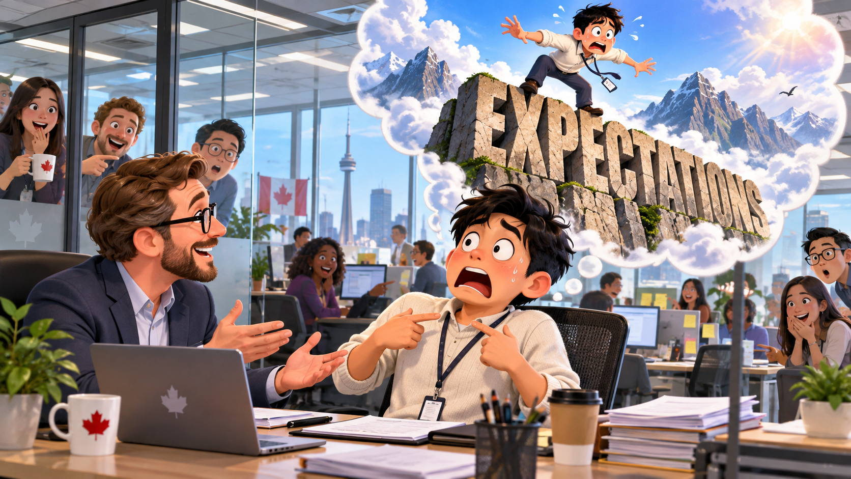 美剧学英语：live up to - 加拿大办公室里，老板说“live up to expectations”，我差点以为他在担心我能活多久