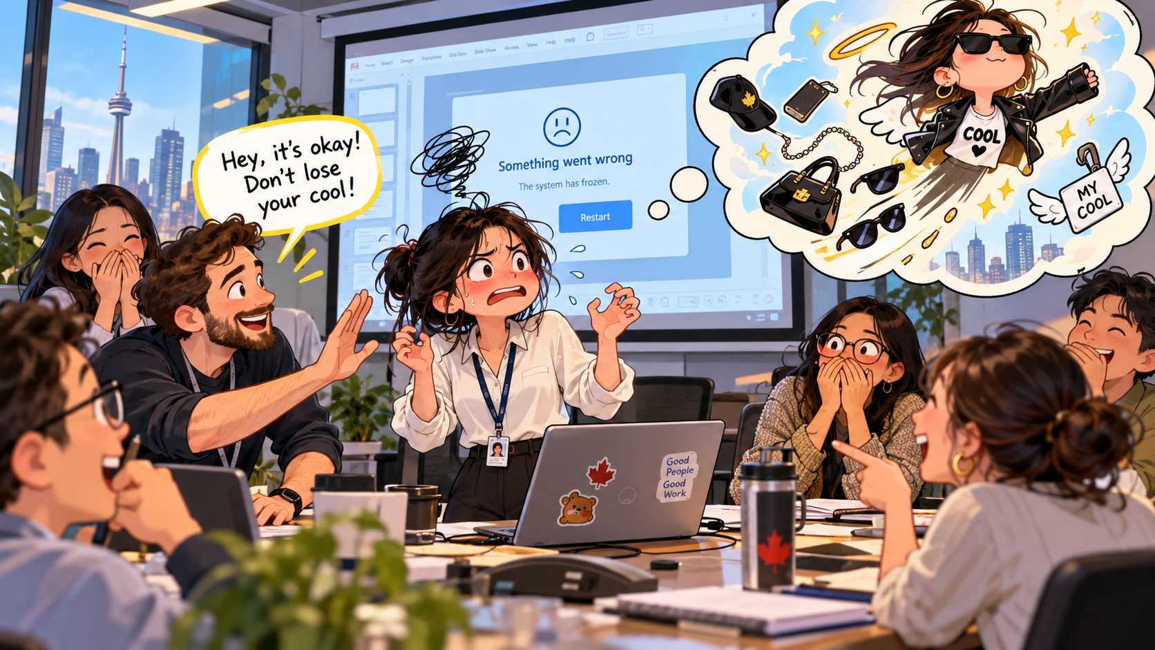 美剧说英语：lose your cool - 加拿大办公室里，同事说我“lose your cool”，我还以为他嫌我不酷了……