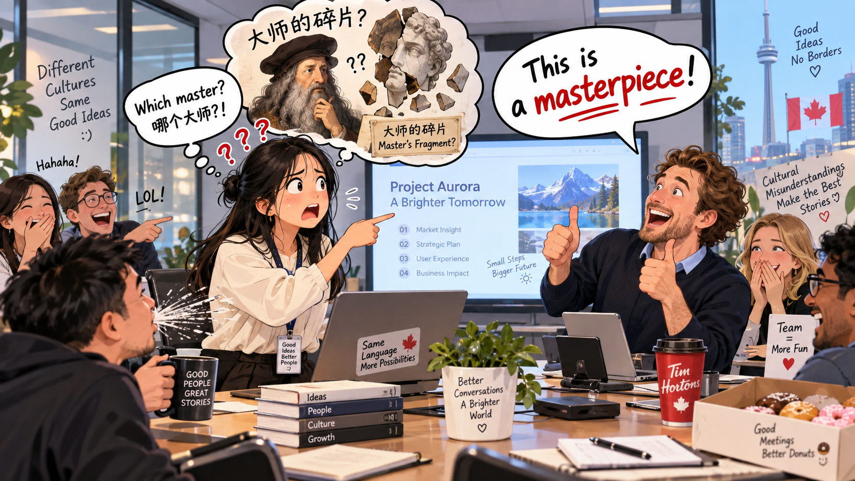 美剧学英语:masterpiece - 加拿大办公室同事看完我的PPT说“masterpiece”,我却问:这是哪位大师的一块?