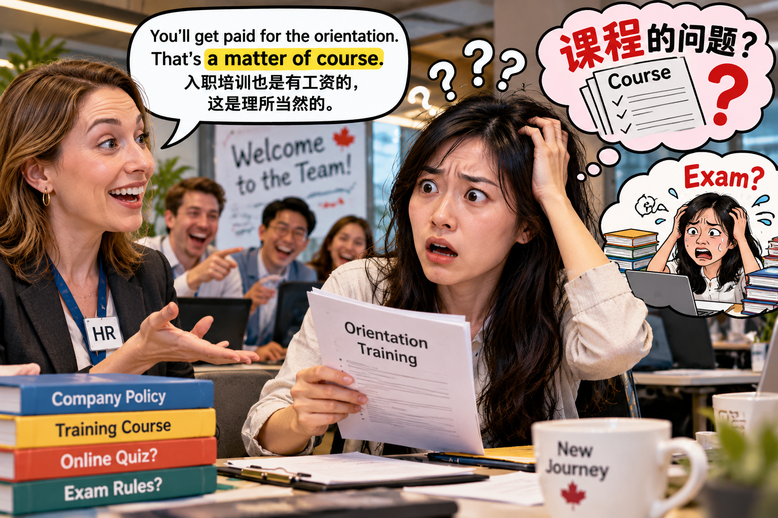 美剧说英语：matter of course - 加拿大公司入职，HR说“matter of course”，我差点问她要课程表……
