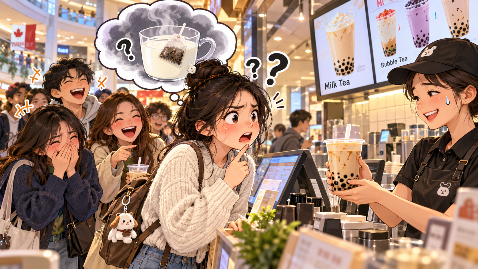 美剧说英语:milk tea - 加拿大奶茶店里,我认真问店员:milk tea 是不是“牛奶泡的茶”?