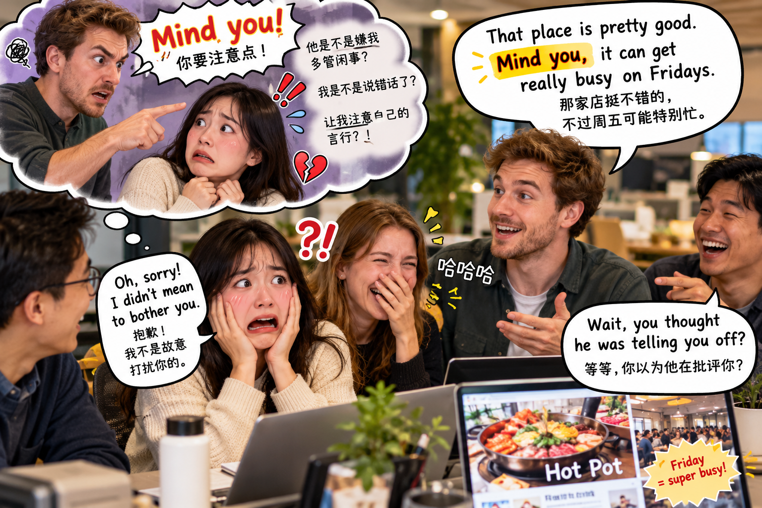 美剧说英语:mind you - 加拿大同事说“mind you”,我以为他嫌我多管闲事,差点当场道歉……