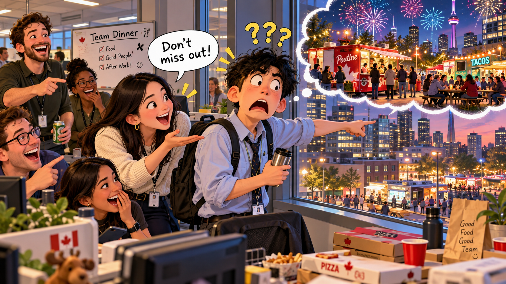 美剧说英语：miss out - 加拿大同事说“You’ll miss out”，我还以为他让我别错过外面的东西……