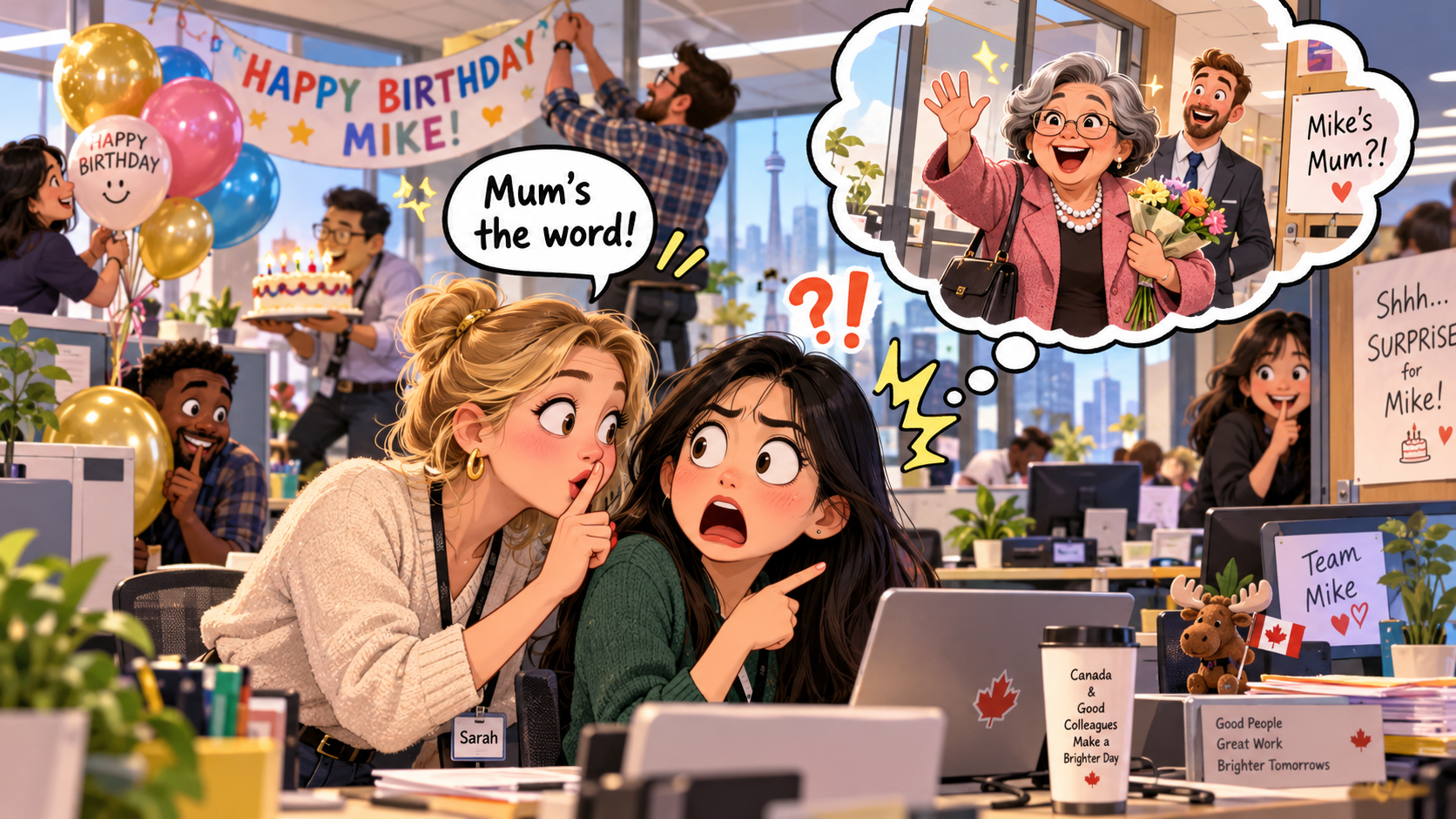 美剧说英语:mum's the word - 加拿大办公室同事说“mum's the word”,我差点把他妈妈请来开会……