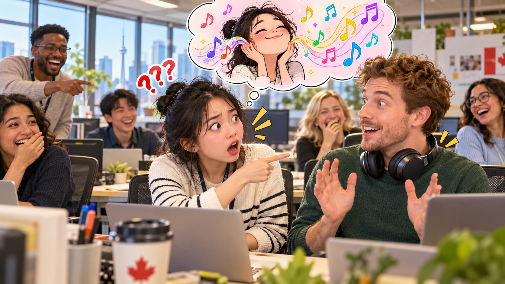 美剧学英语:music to one's ears - 加拿大办公室同事说“music to my ears”,我差点以为他在夸我的耳机……