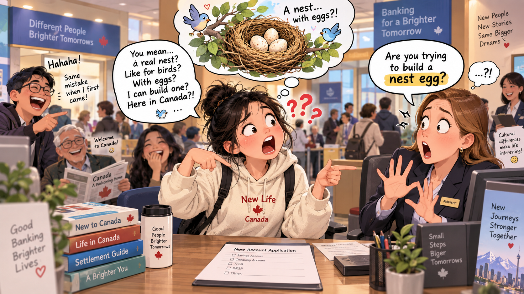 美剧学英语:nest egg - 加拿大银行开户时,理财顾问问我的“nest egg”有多大,我差点开始聊鸡蛋……