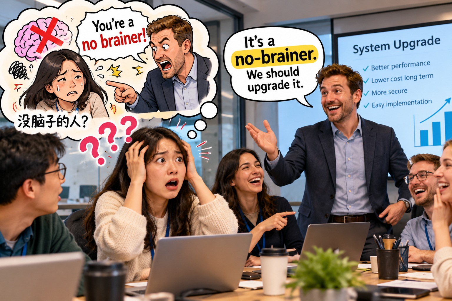 美剧学英语：no brainer - 加拿大同事说“no-brainer”，我以为他在骂我没脑子……