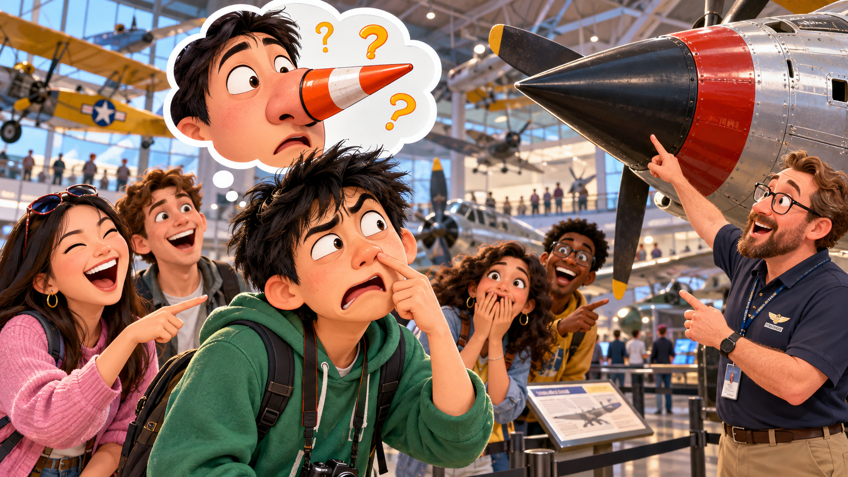 美剧学英语：nose cone - 加拿大航空博物馆里，工作人员说“nose cone”，我下意识摸了摸自己的鼻子……