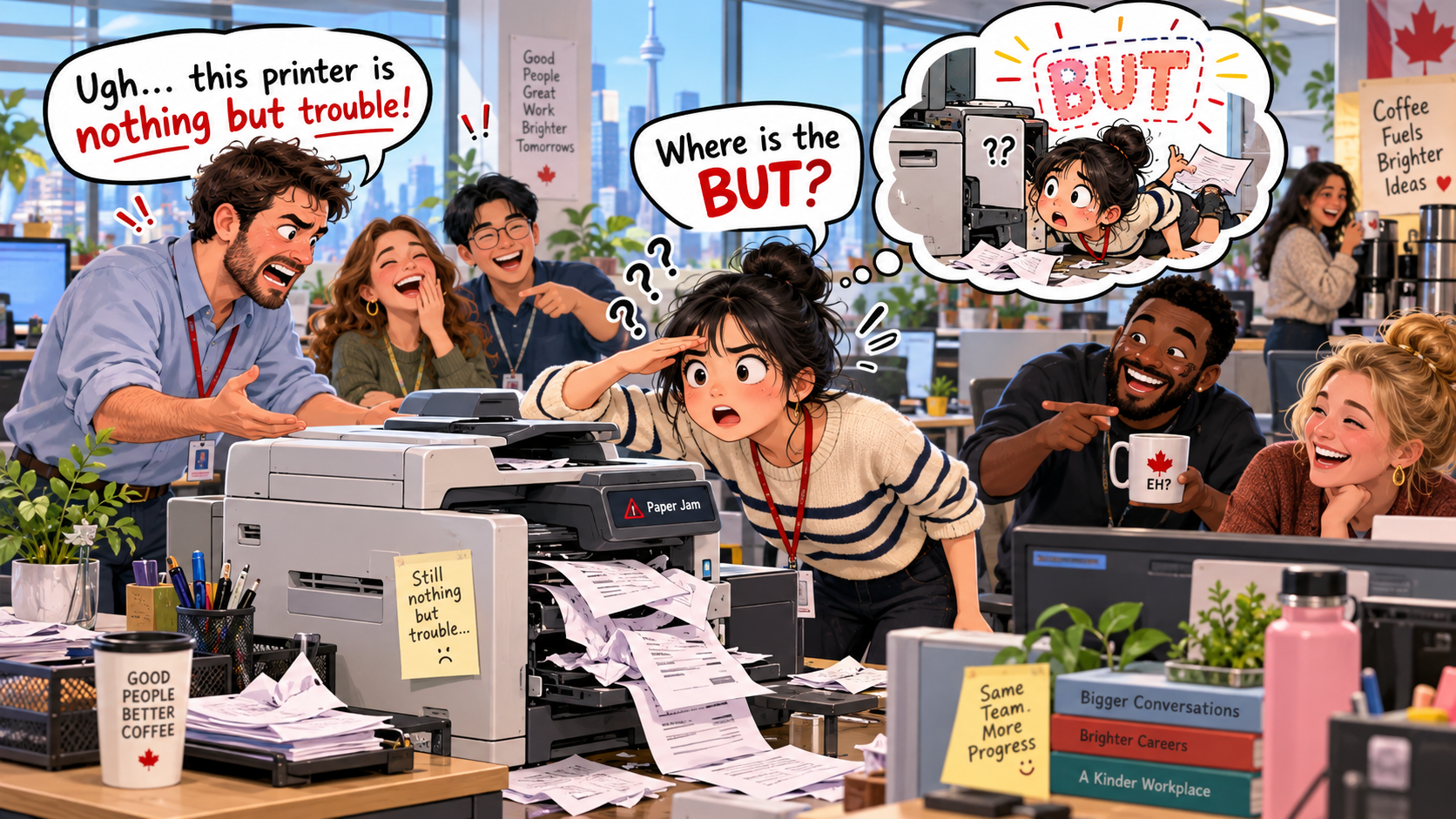 美剧学英语:nothing but - 加拿大办公室里,同事说“nothing but trouble”,我一直等他的“但是”……