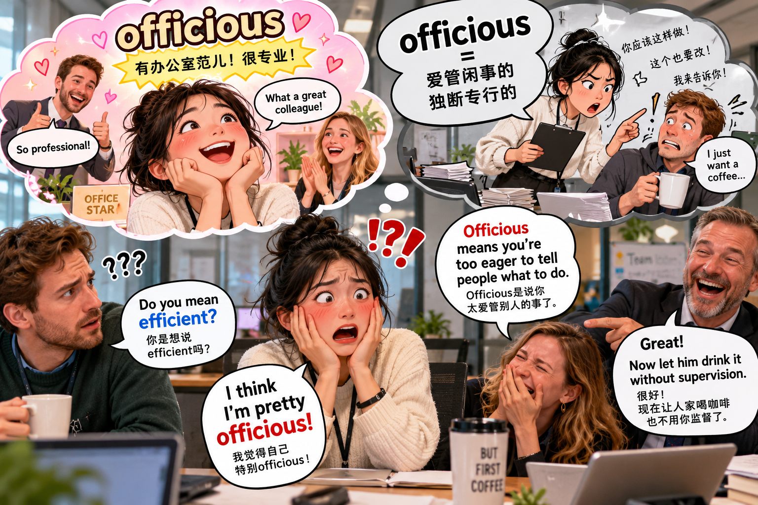 美剧说英语:officious - 加拿大办公室同事说我“officious”,我还以为在夸我有职业范儿……