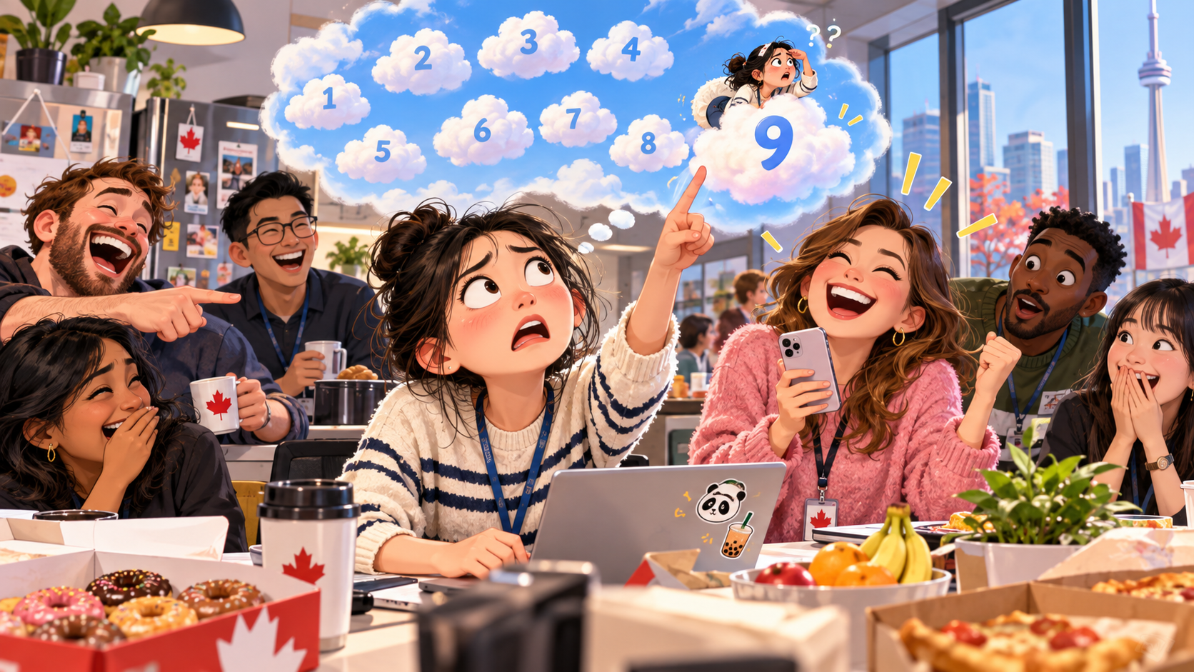 美剧说英语：on cloud nine - 加拿大同事说她在“第九朵云上”，我差点开始数云