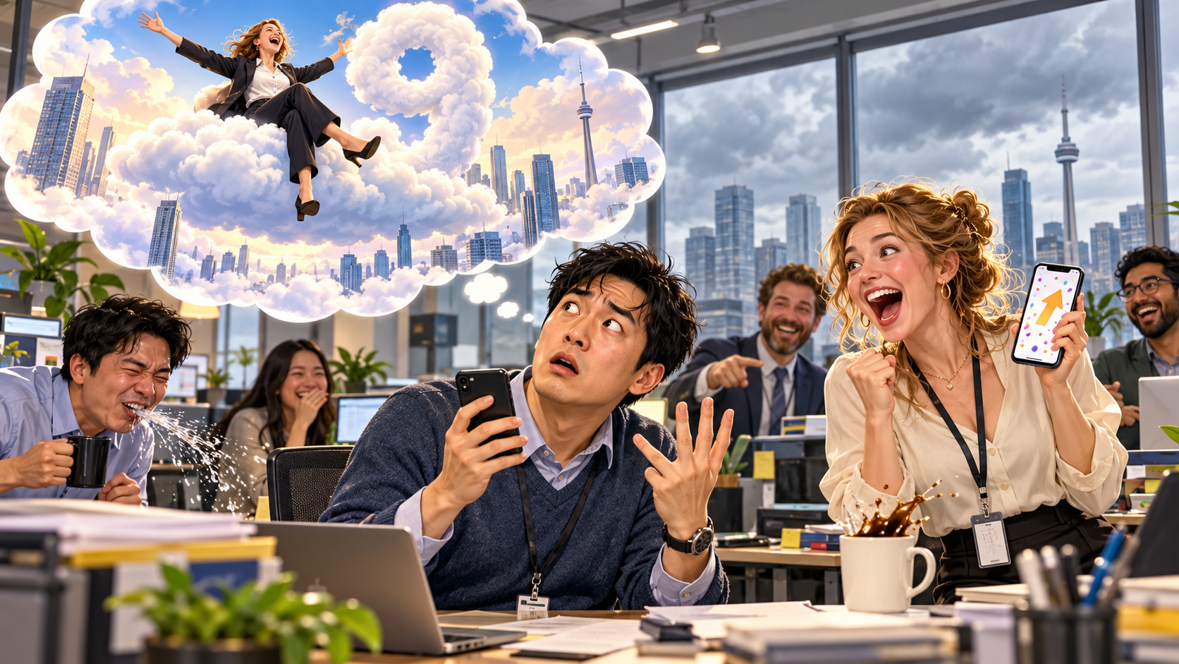 美剧说英语:on cloud nine - 加拿大办公室同事说自己“on cloud nine”,我居然问她:第九朵云在哪?