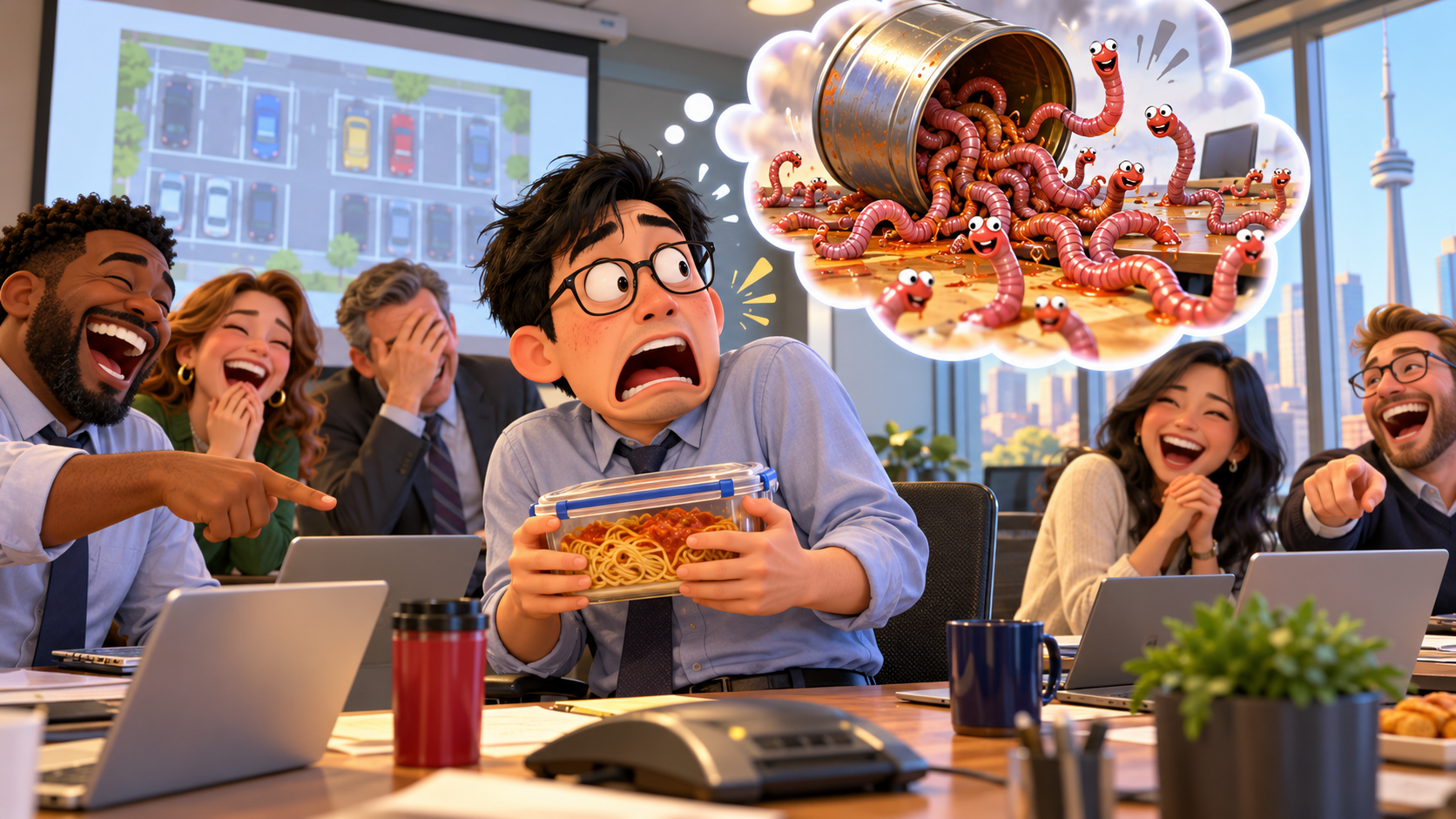美剧说英语:open a can of worms - 加拿大办公室开会,同事说“open a can of worms”,我默默把午饭盖紧了……