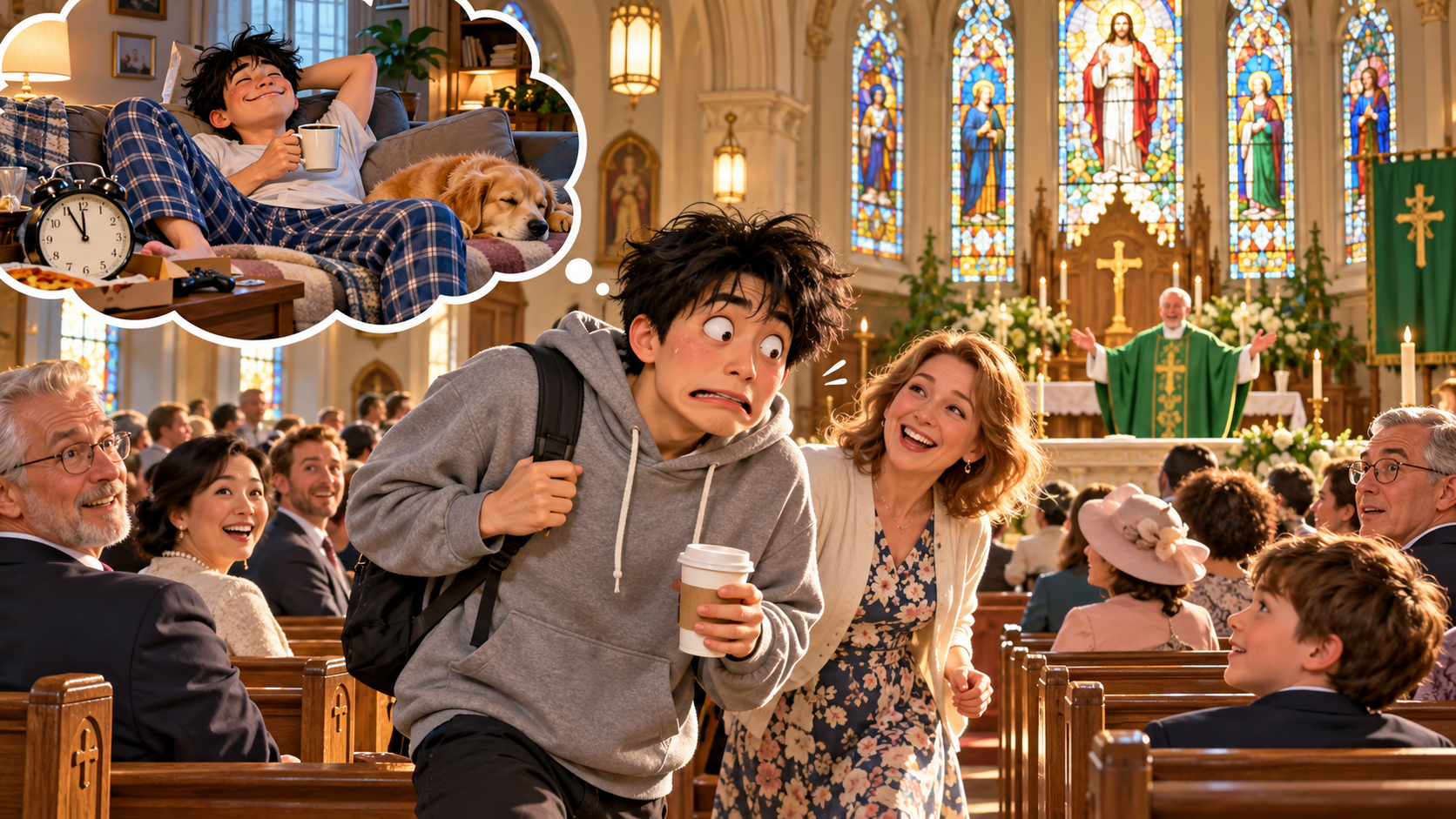美剧说英语:ordinary time - 加拿大教堂公告写着“ordinary time”,我还以为周日终于不用早起了……