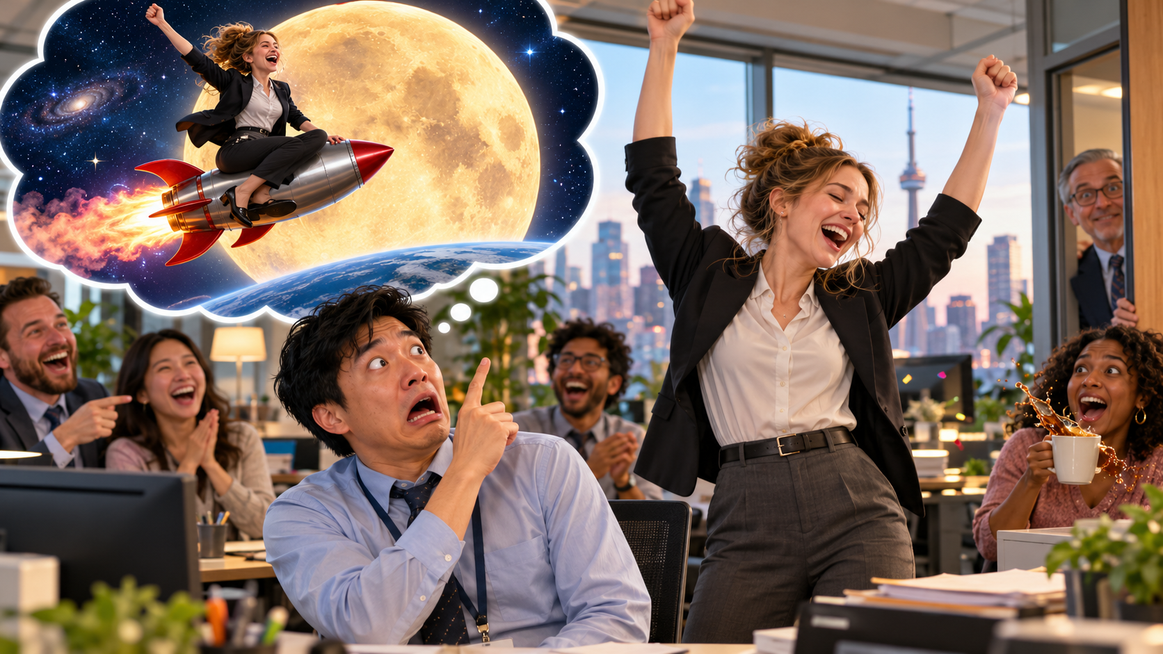 美剧说英语:over the moon - 加拿大同事说她“over the moon”,我抬头看了半天月亮……