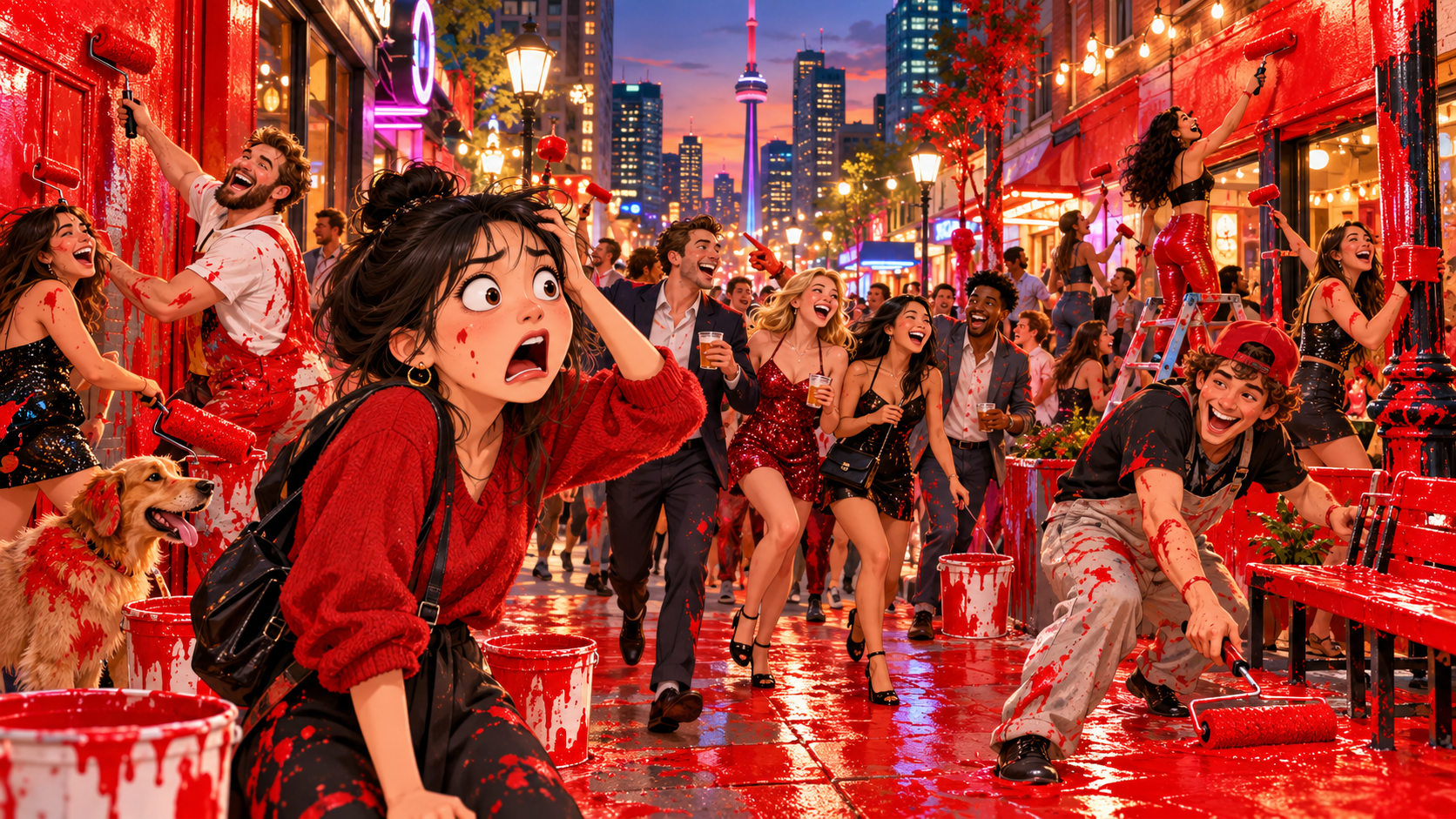 美剧学英语：painting the town red - 加拿大同事说今晚要“paint the town red”，我还真以为市政府要刷墙……