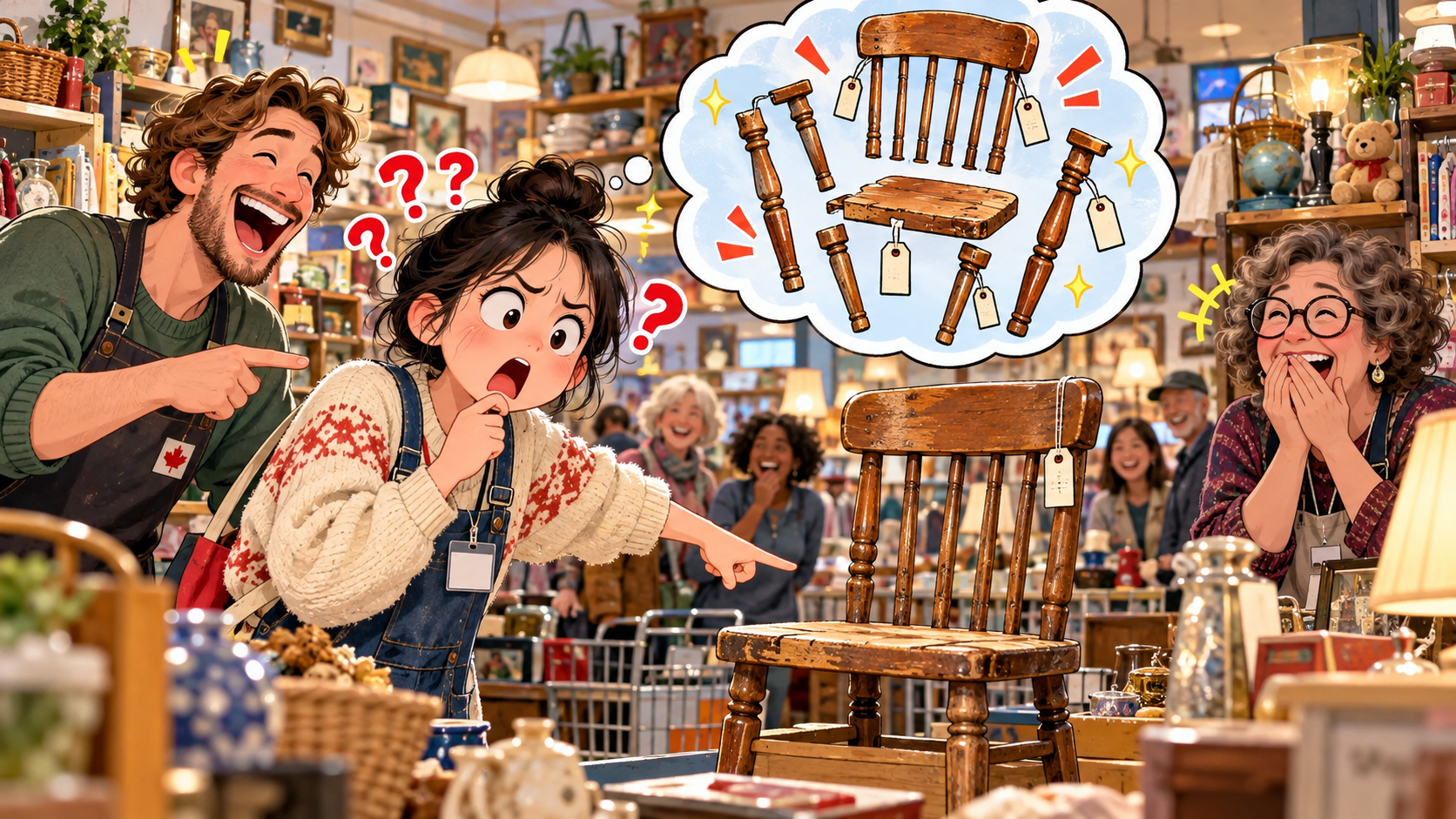 美剧学英语：part with - 加拿大二手店里，同事说不愿意“part with”这把椅子，我还以为他只卖一部分