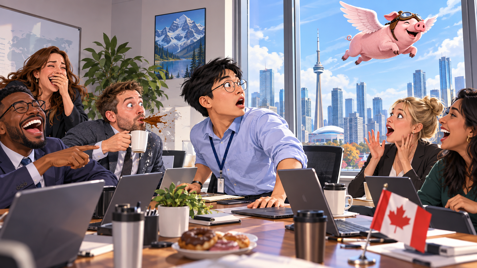美剧学英语：pigs might fly - 加拿大办公室开会，同事说“pigs might fly”，我真的往窗外看了……