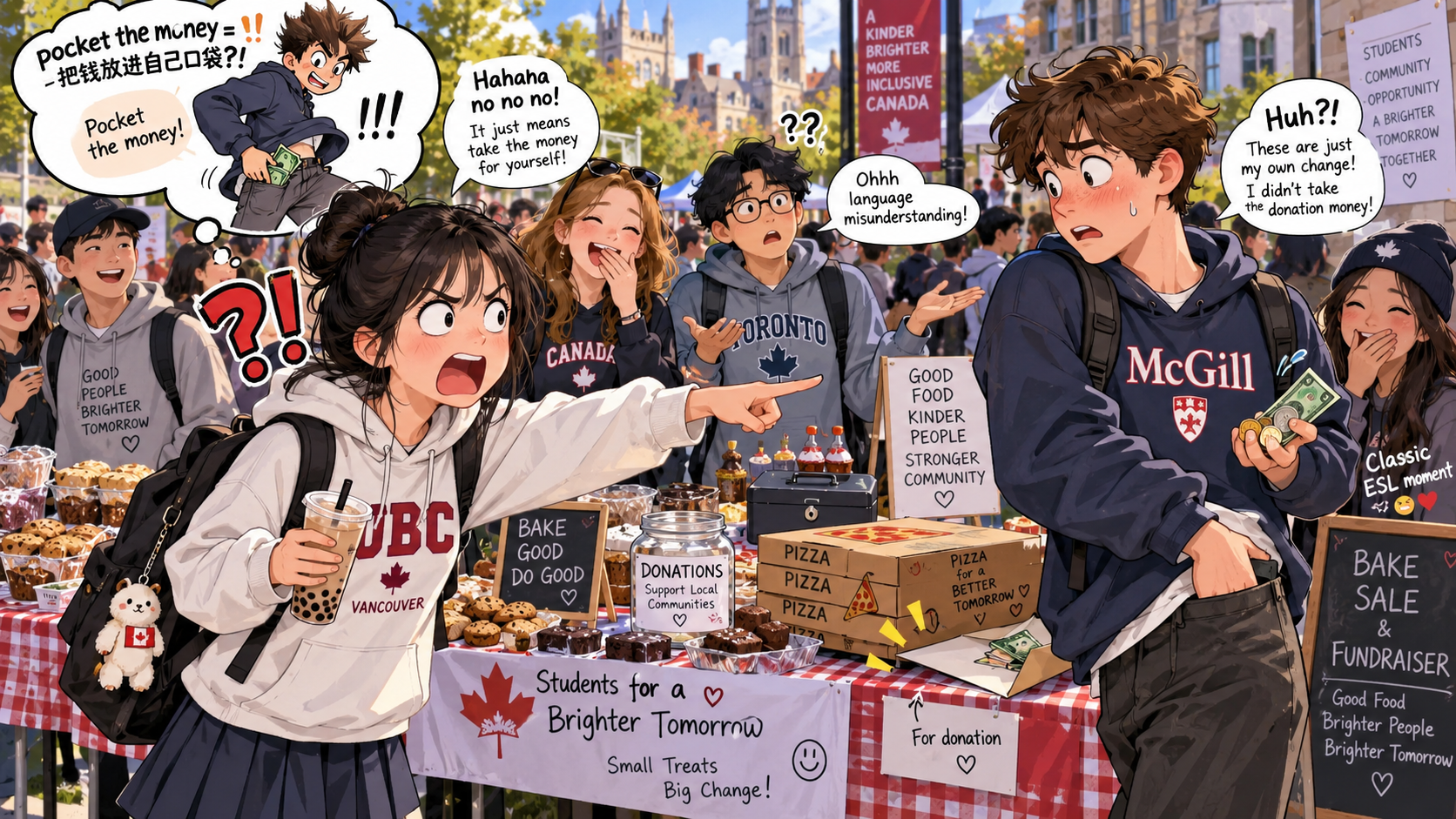 美剧学英语：pocket the money - 加拿大校园义卖少了200刀，同学说“pocketed the money”，我却盯上了他的裤兜……