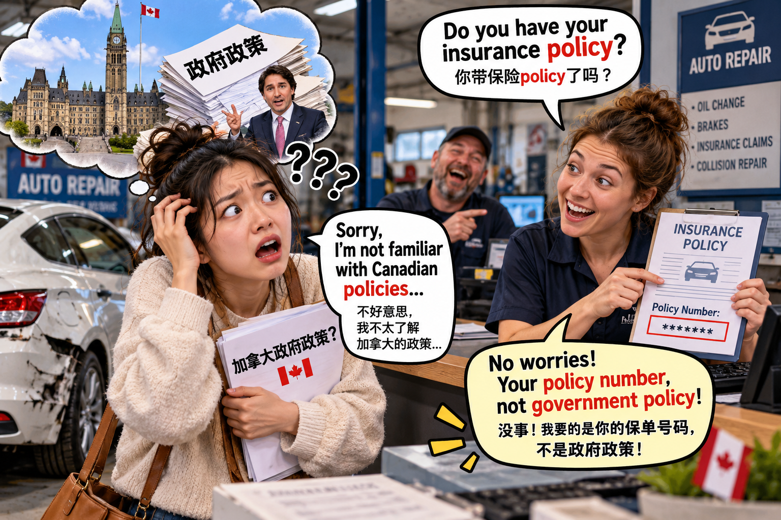 美剧说英语：policy - 加拿大修车店让我出示“policy”，我差点跟前台聊起政府政策……