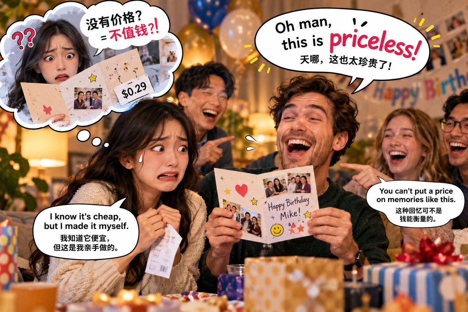 美剧说英语：priceless - 加拿大朋友说我送的生日礼物“priceless”，我差点把小票掏出来……