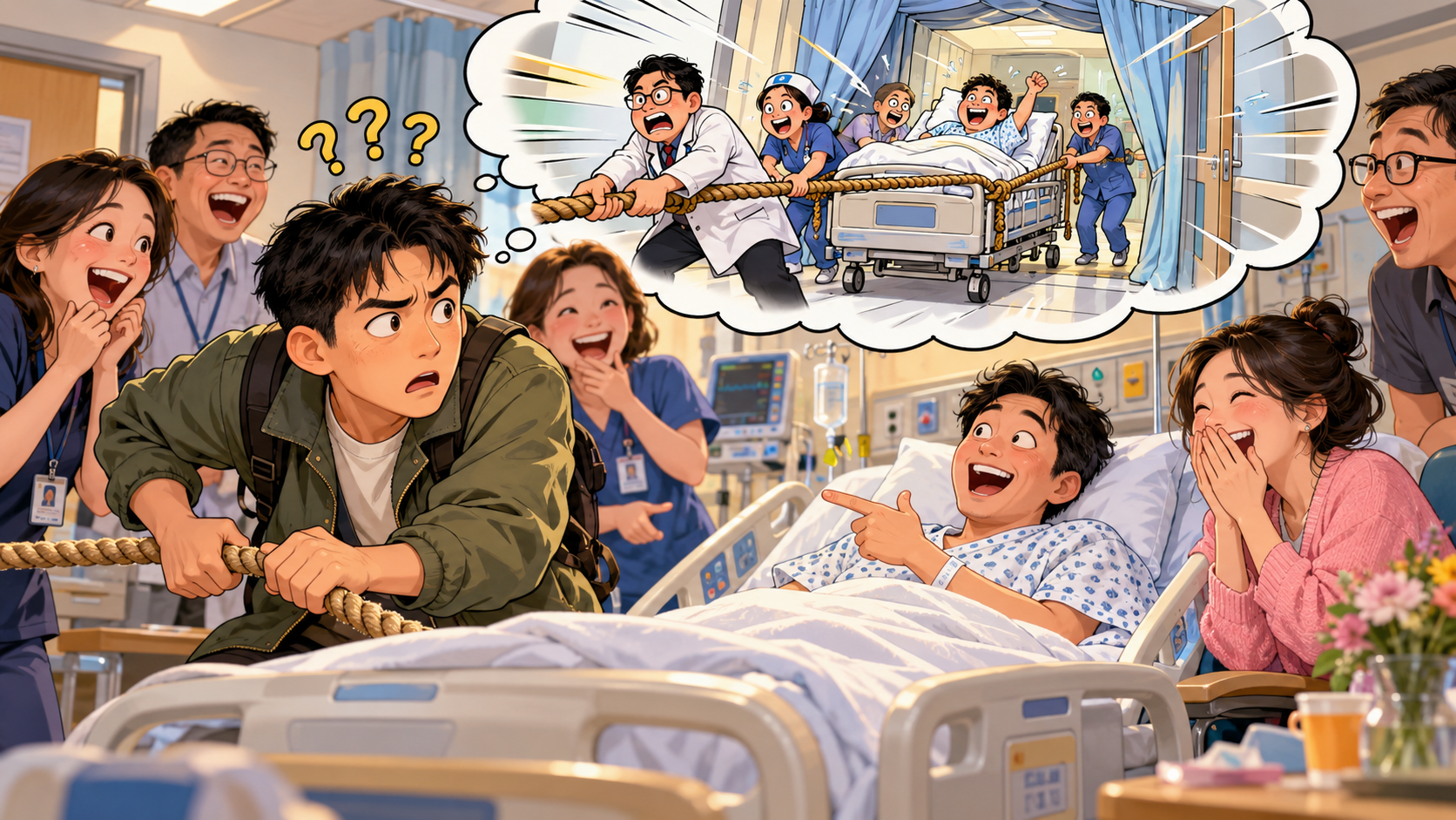 美剧学英语:pull through - 加拿大医院里,朋友说他会“pull through”,我差点去找绳子