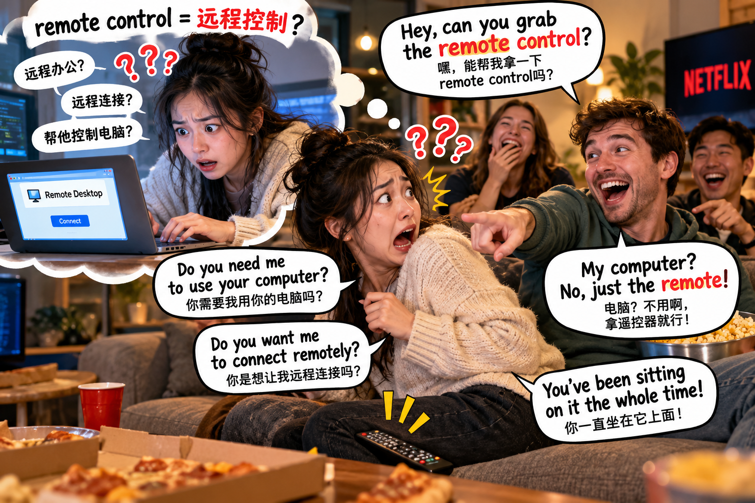 美剧说英语：remote control - 加拿大朋友让我找“remote control”，我差点打开电脑帮他远程办公……