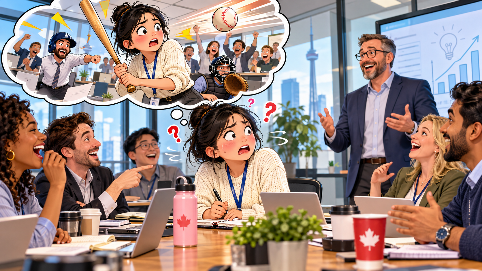 美剧学英语：right off the bat - 加拿大办公室开会，同事说right off the bat，我下意识找起了球棒……