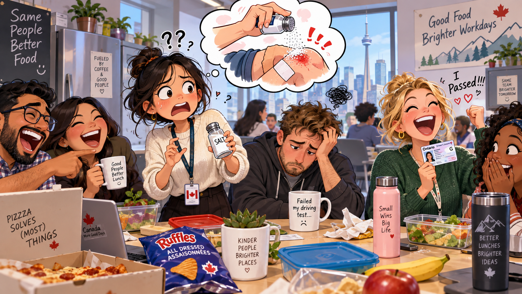 美剧学英语:rub salt in the wound - 加拿大办公室午休,同事说“rub salt in the wound”,我真的去找盐罐了……