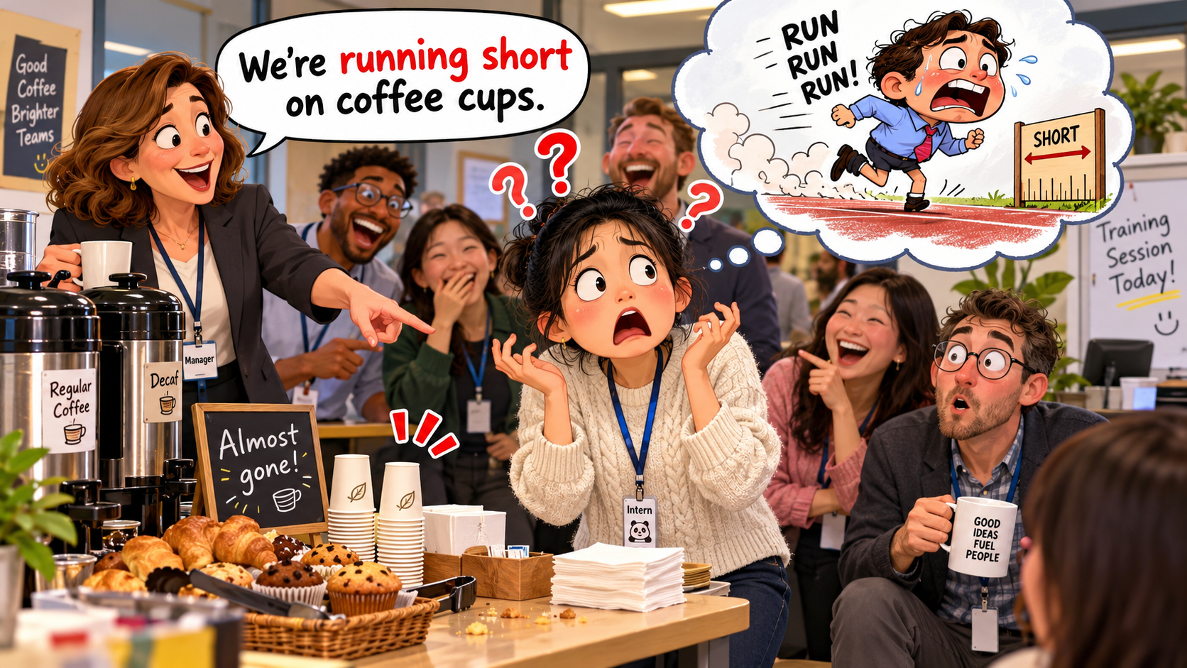 美剧说英语：run short - 加拿大办公室说“run short”，我还以为老板嫌我跑得不够远
