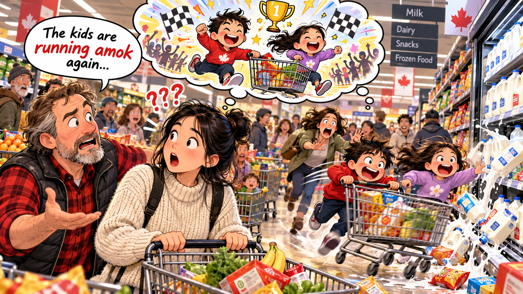 美剧学英语：running amok - 加拿大超市里同事说孩子们“running amok”，我差点以为他们在比赛疯跑