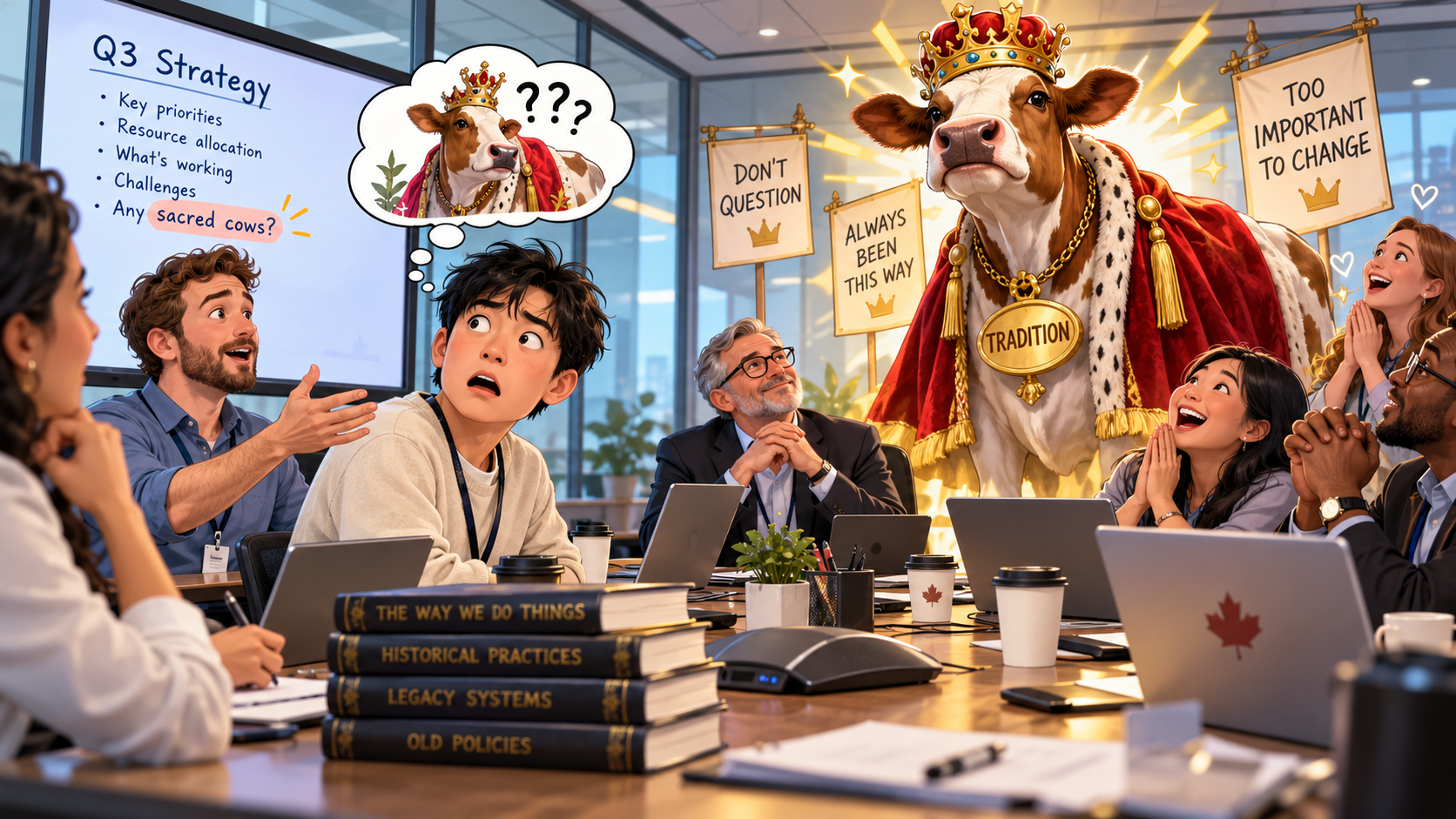 美剧说英语：sacred cow - 加拿大办公室开会，同事说“sacred cow”，我差点问公司为什么养牛……