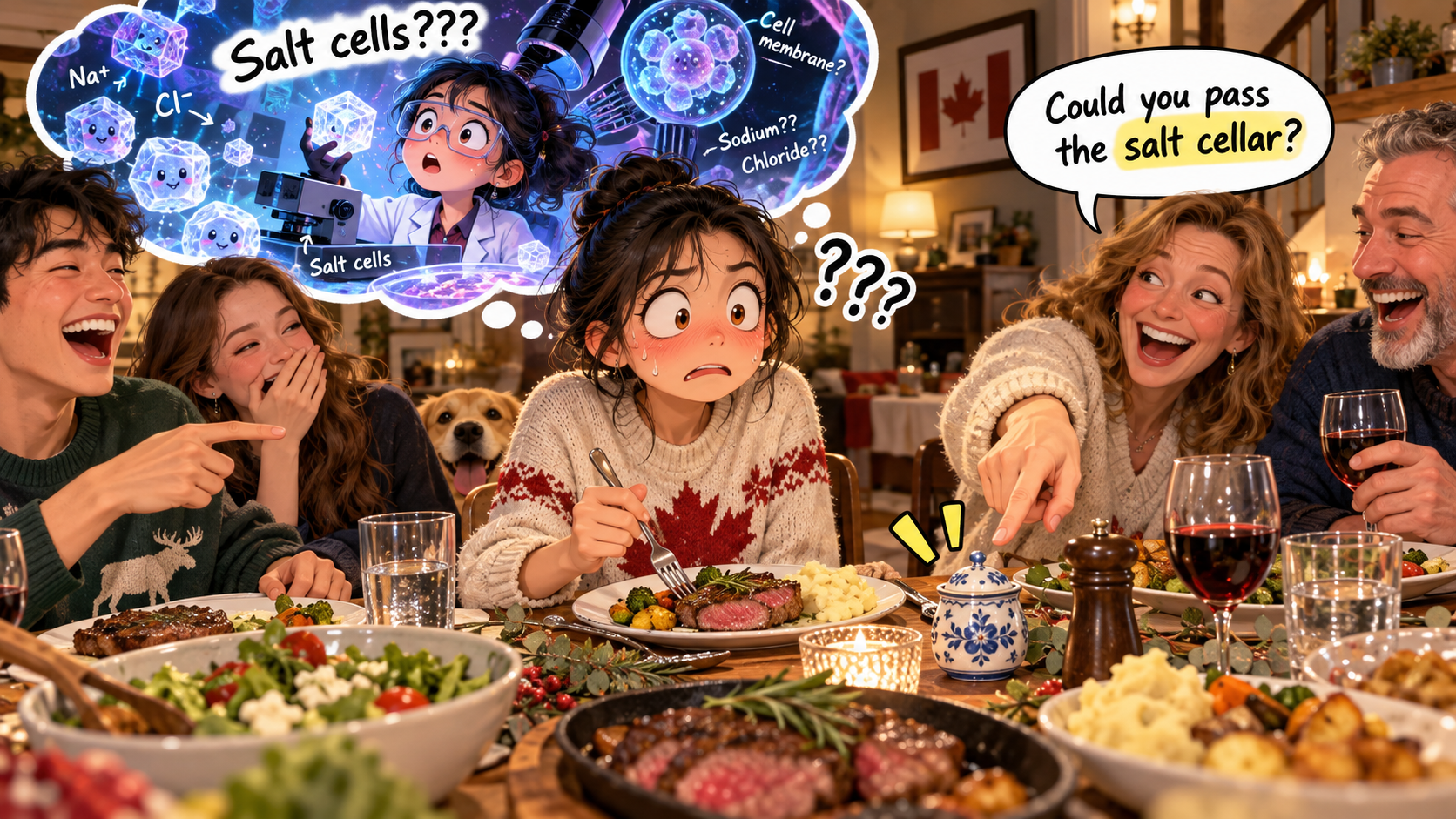 美剧学英语:salt cellar - 加拿大家庭聚餐,朋友让我递“salt cellar”,我差点去找显微镜