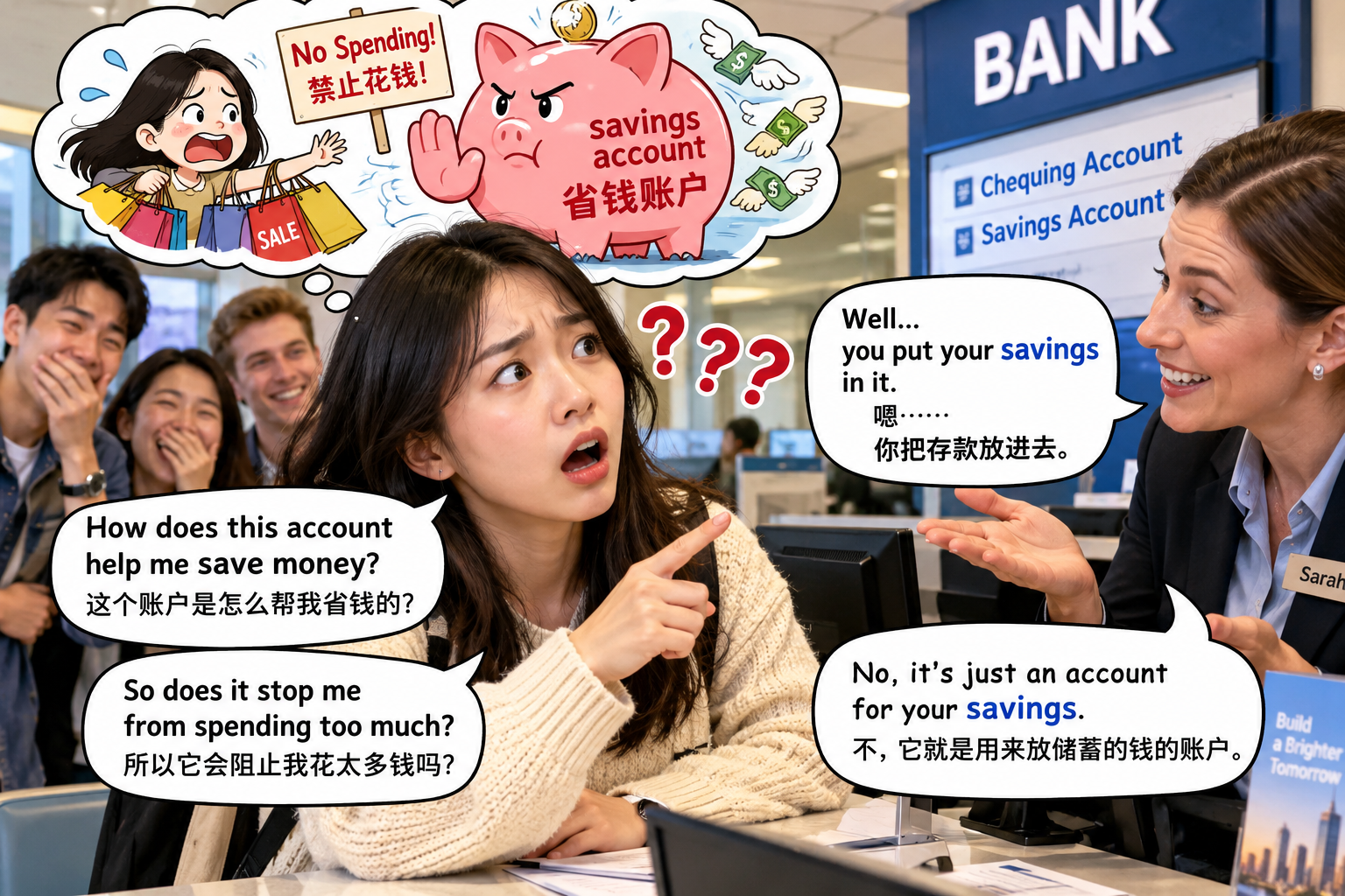美剧学英语：savings account - 加拿大银行办卡时，我差点把 savings account 理解成“省钱账户”