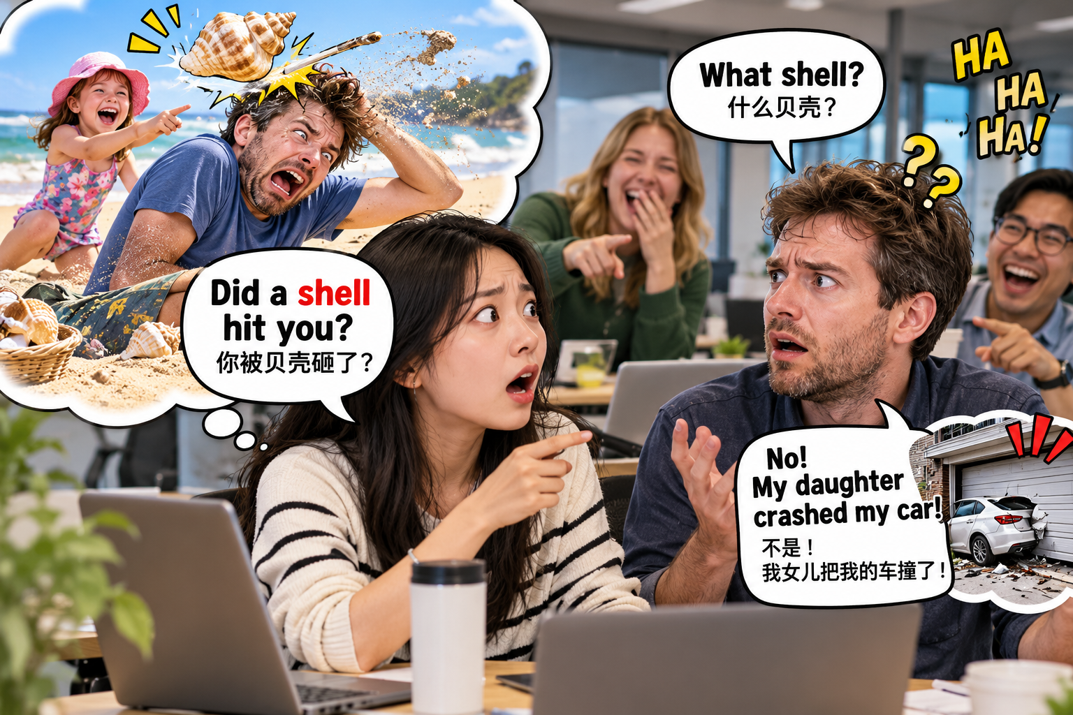 美剧说英语：shell shock - 加拿大办公室同事说“shell-shocked”，我居然问他是不是被贝壳砸了……