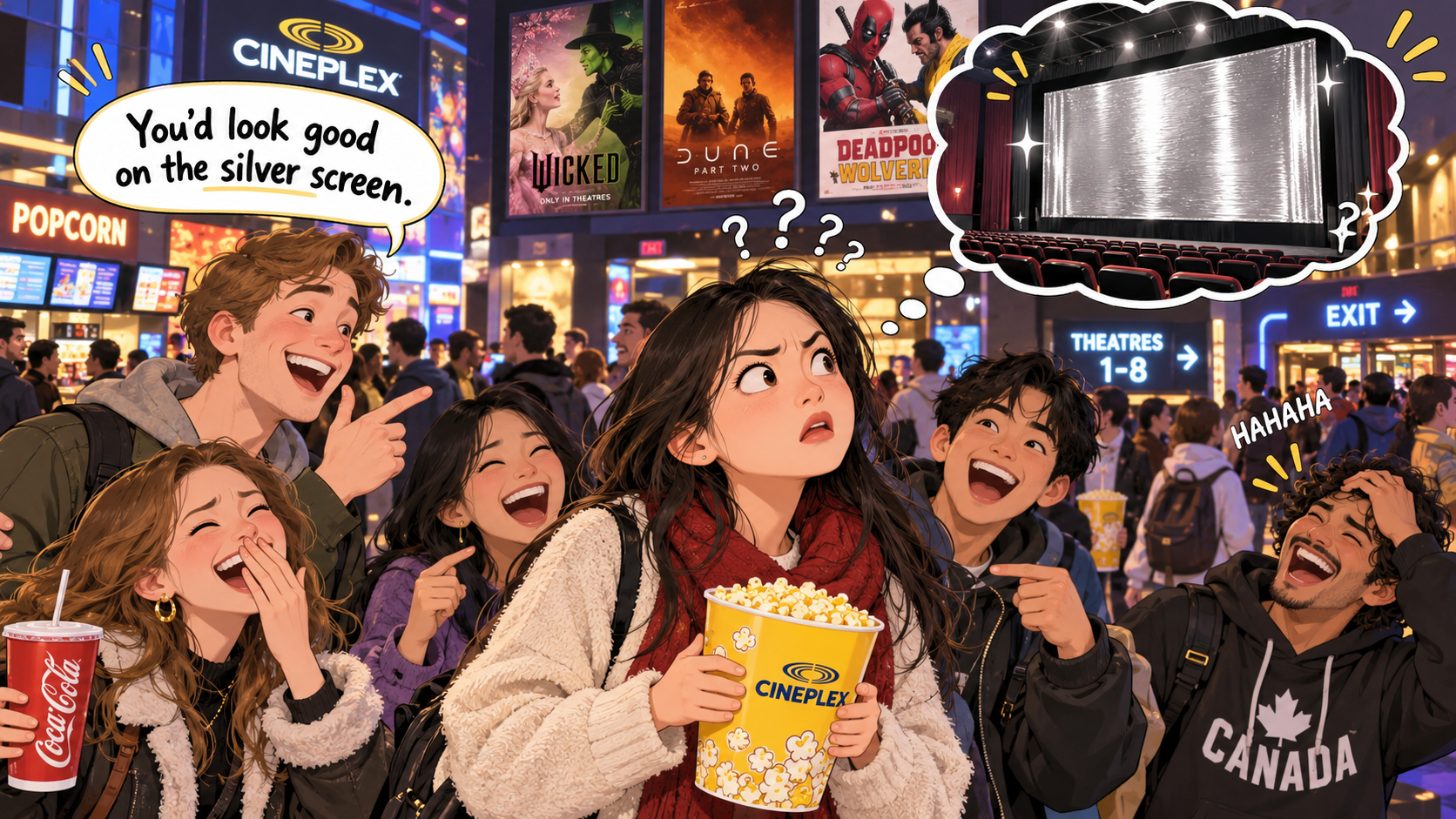 美剧学英语:silver screen - 加拿大电影院散场后,朋友问我想不想上“silver screen”,我低头看了半天银幕……