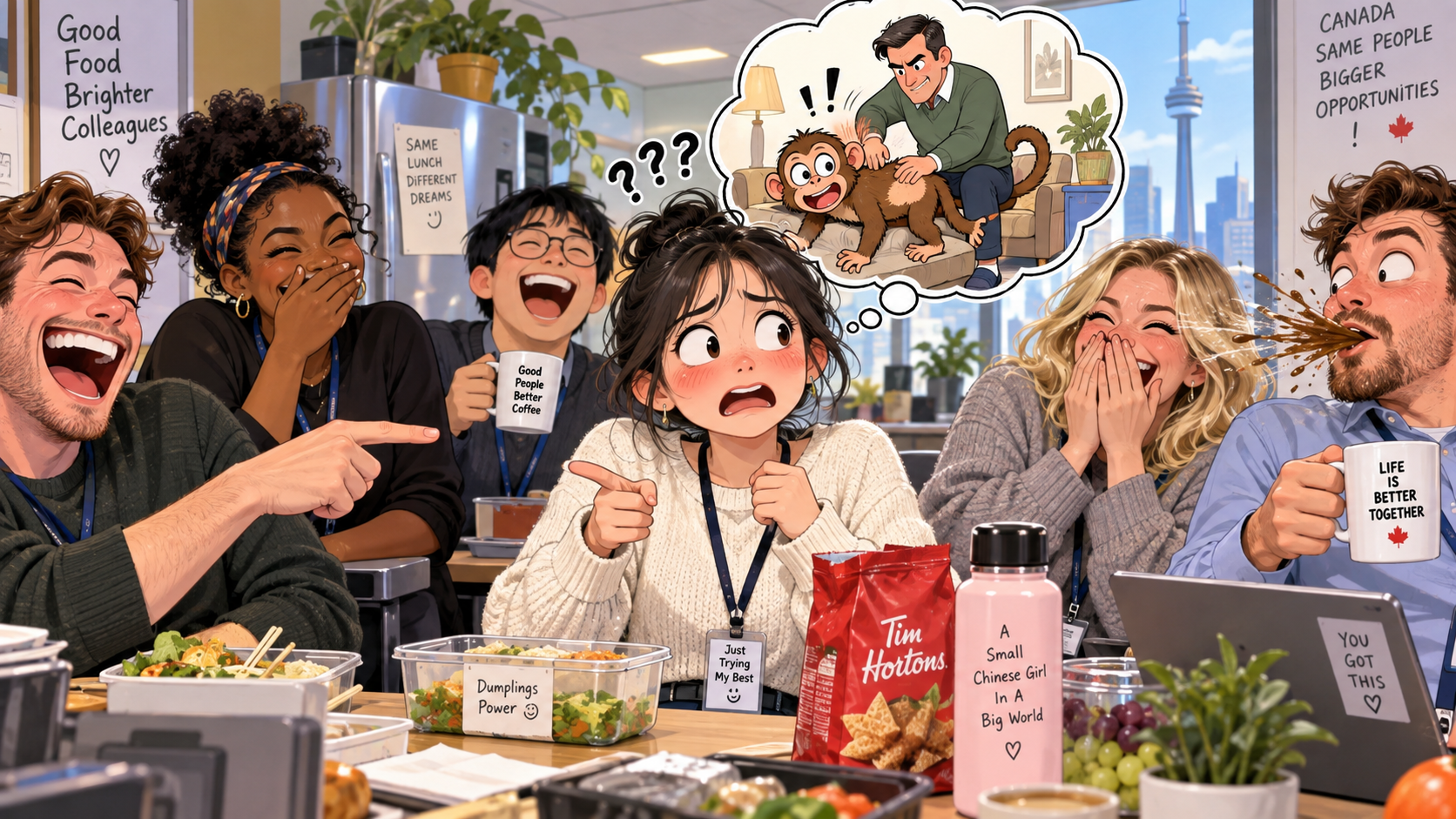 美剧学英语:spank the monkey - 加拿大办公室午休,同事说他周末在“打猴子”,我居然追问:他家养猴子?
